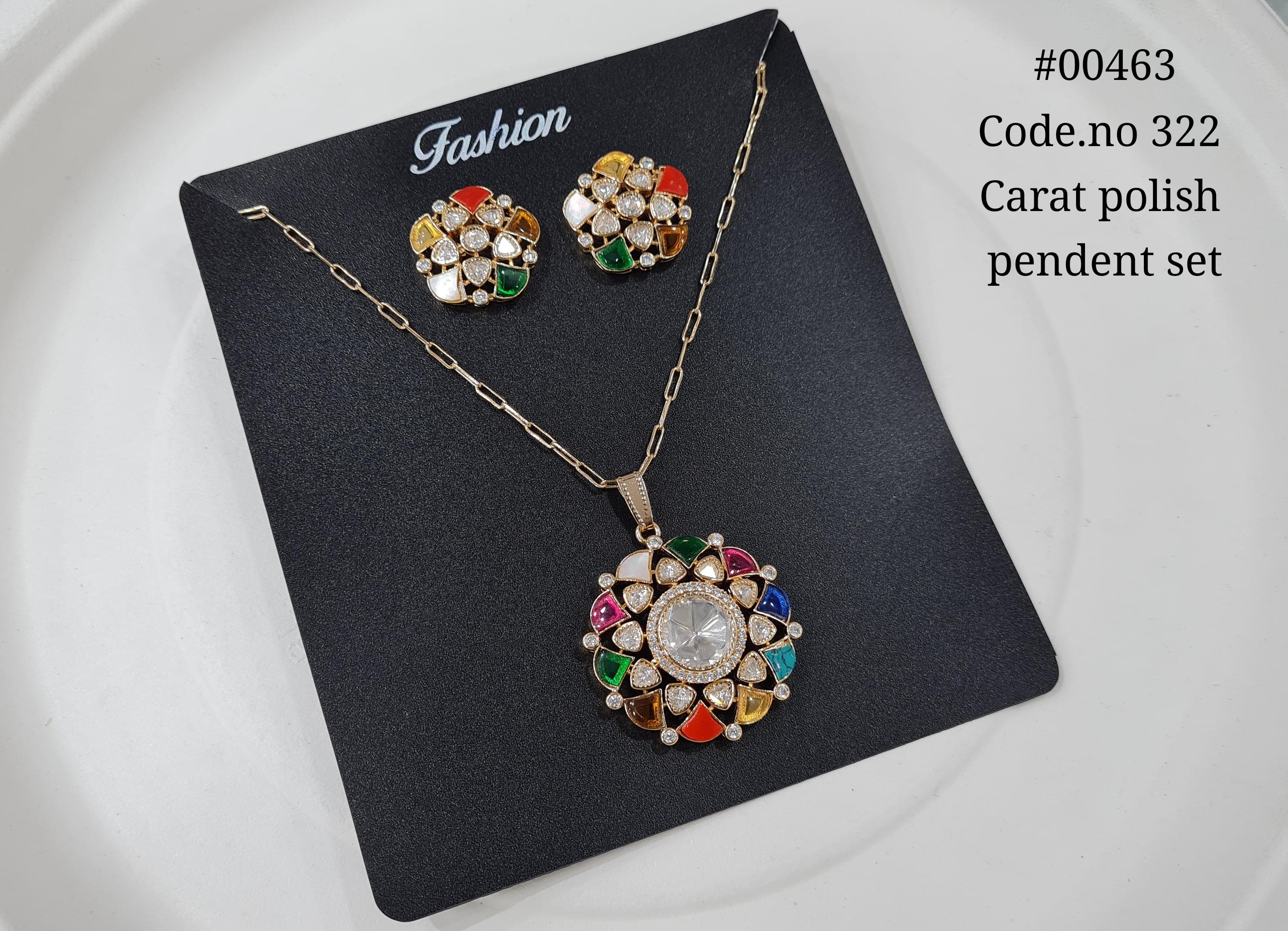 Kundan pendant set 00463