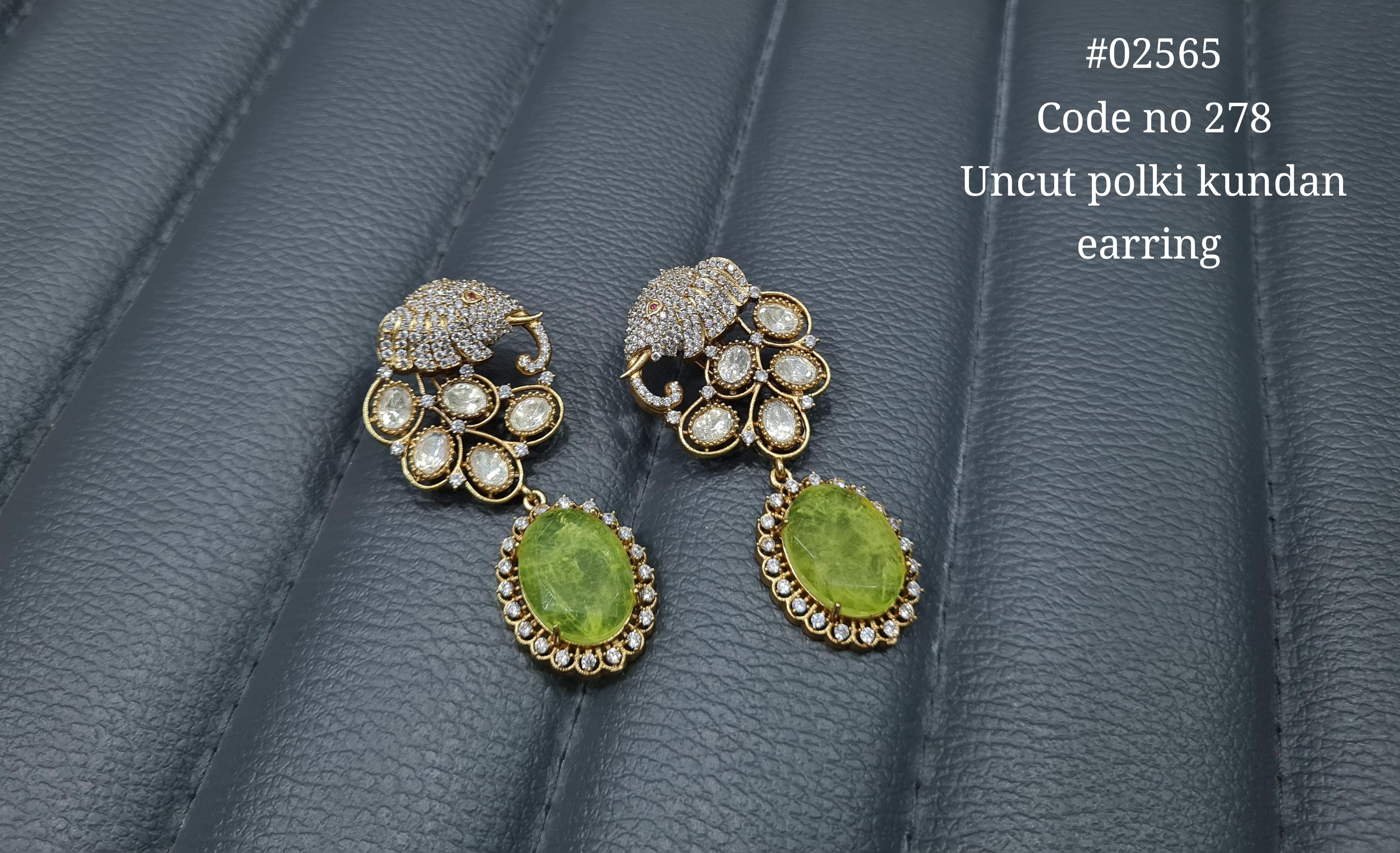 Kundan earrings 02565 - 6