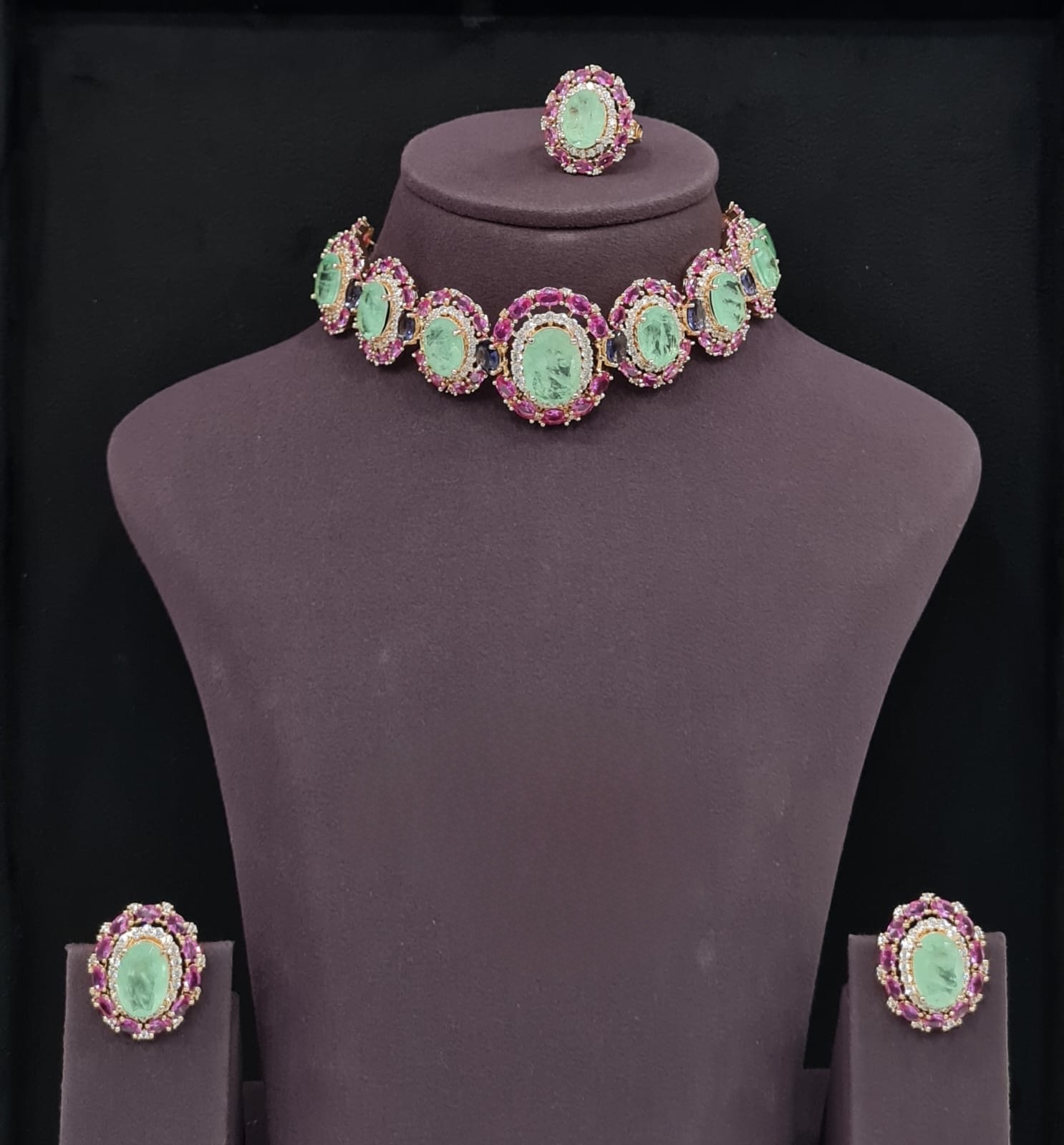 Cz Necklace 09072 - 4
