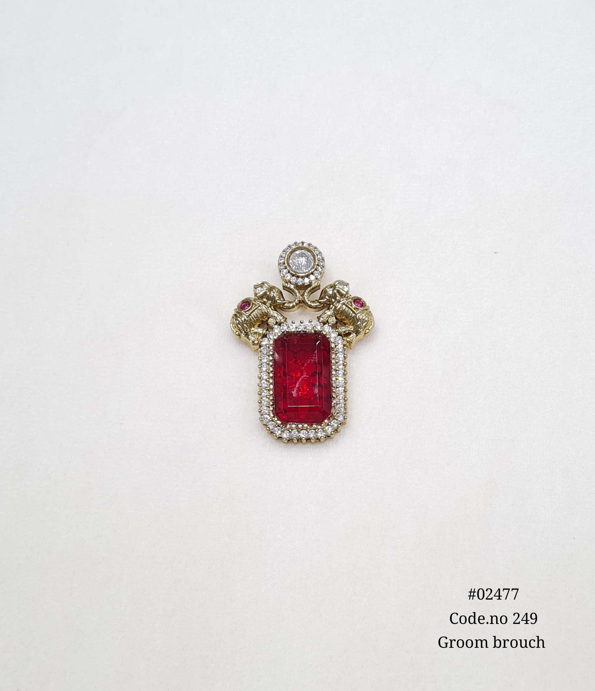 Kundan brooch 02477