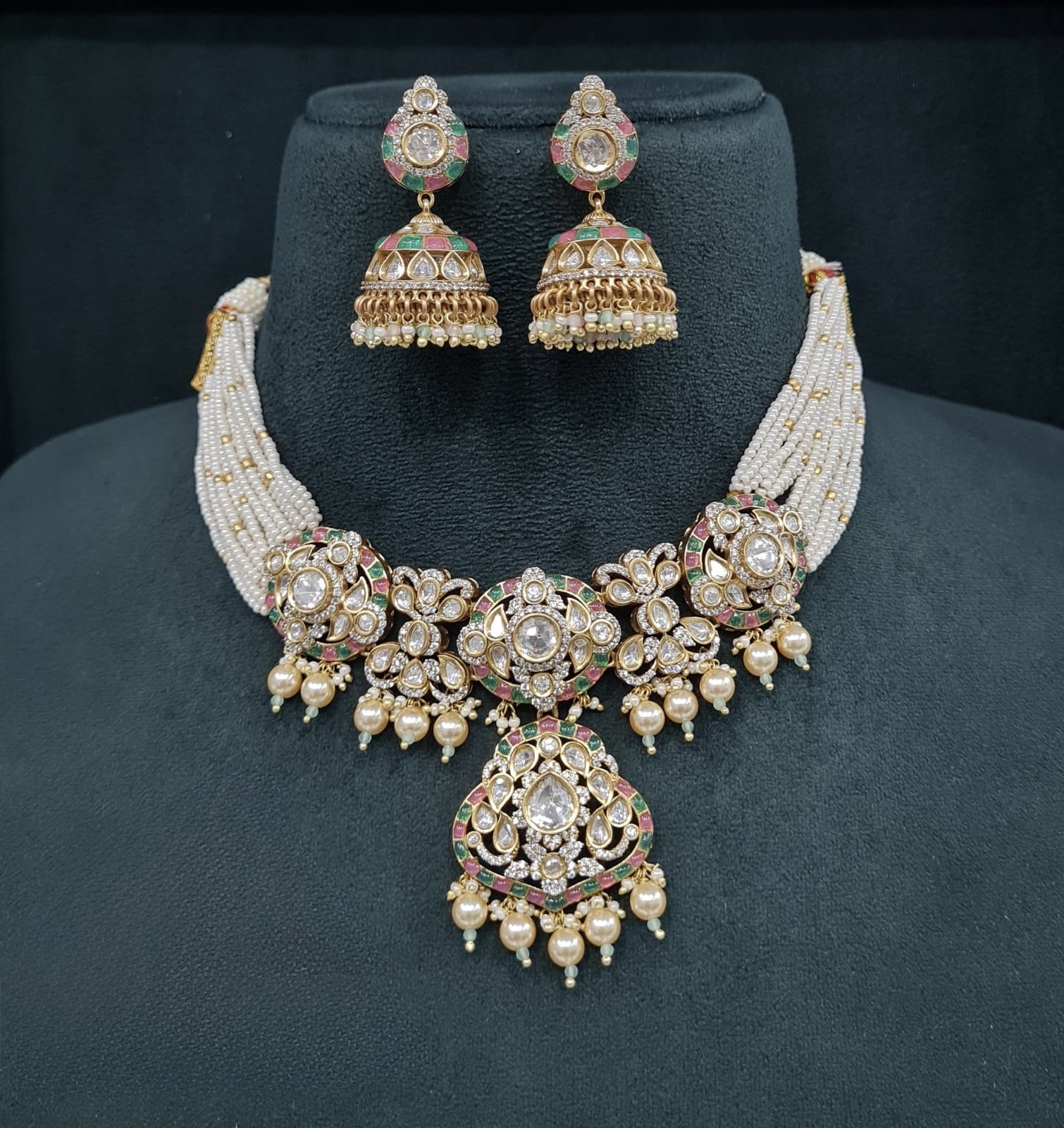 Kundan Necklace 08952 - 3