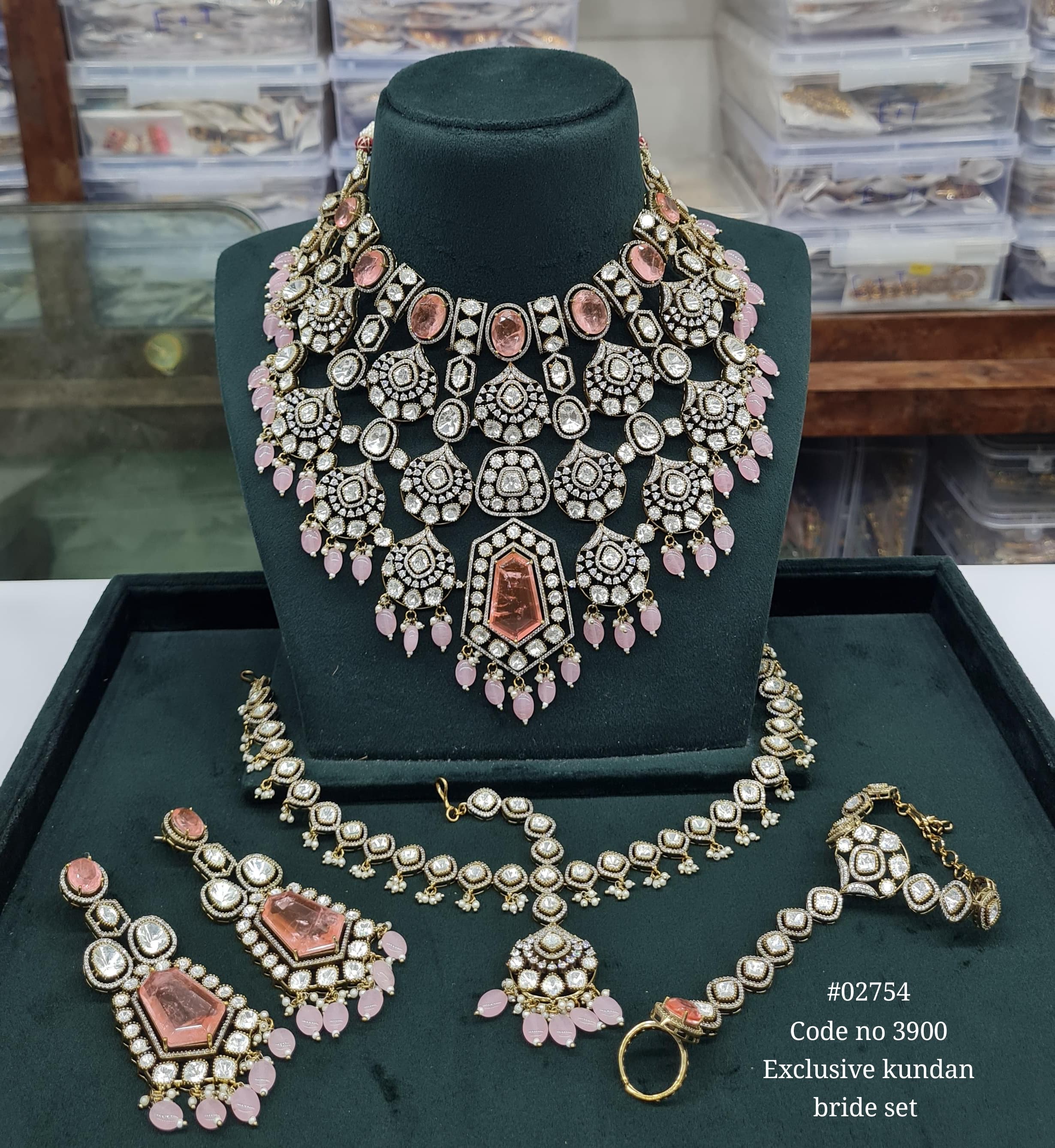 Kundan bride set 02754 - 3