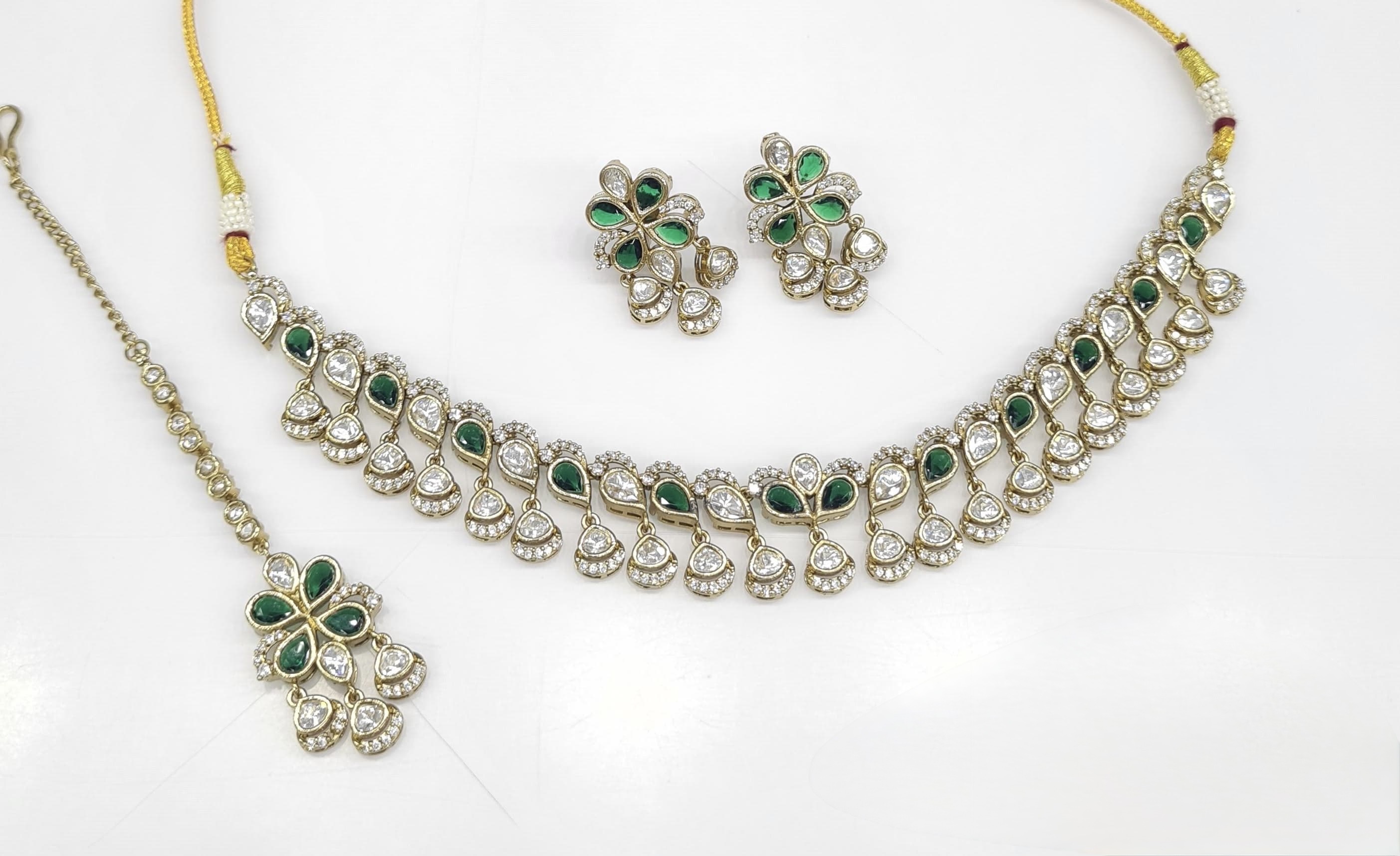 Kundan Necklace 07448 - 6