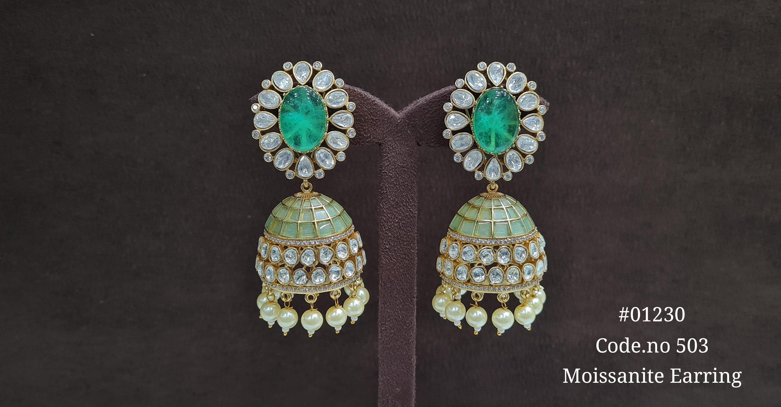 Kundan Jhumka 01230 - 8