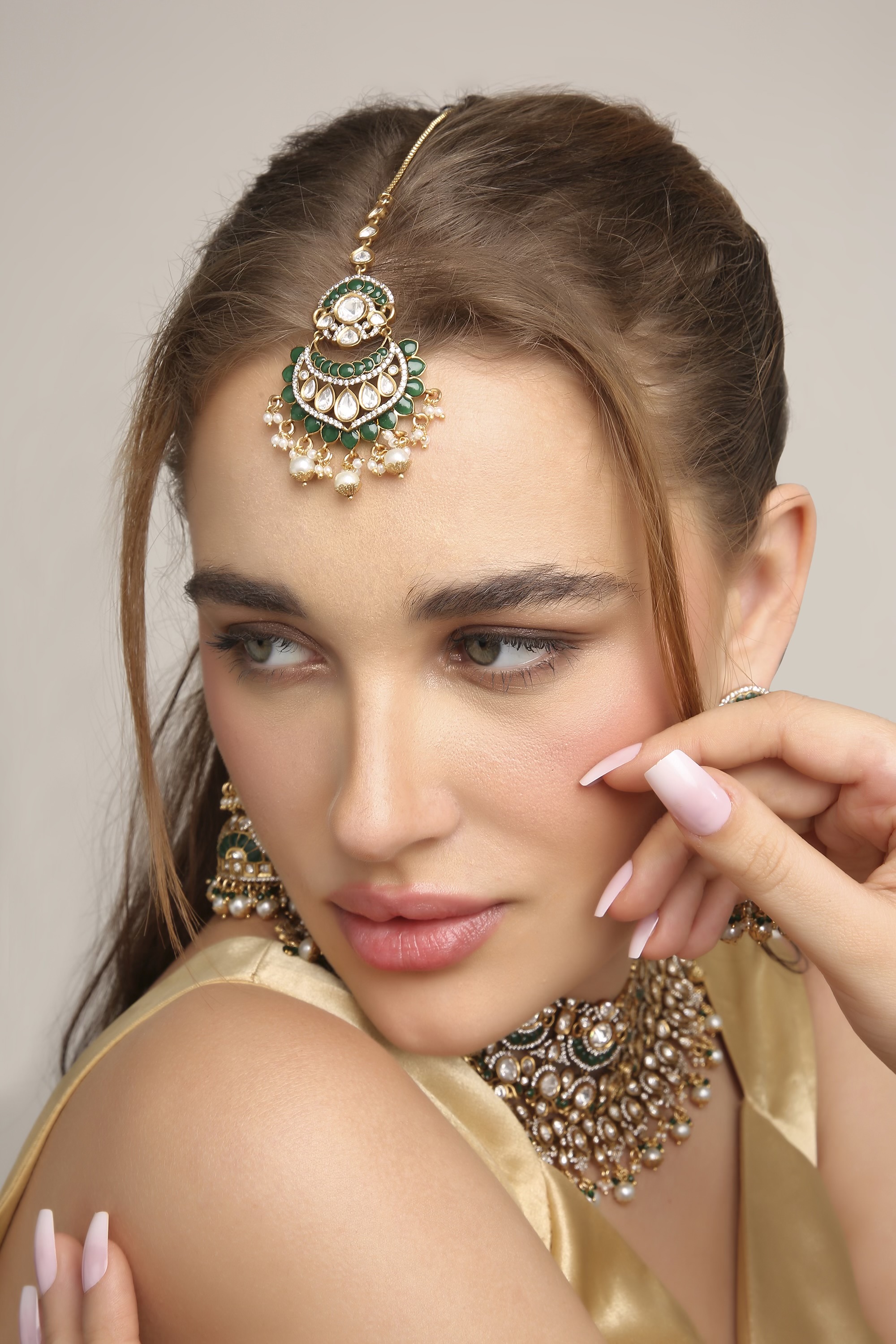 Kundan Bride Set 05962 - 5