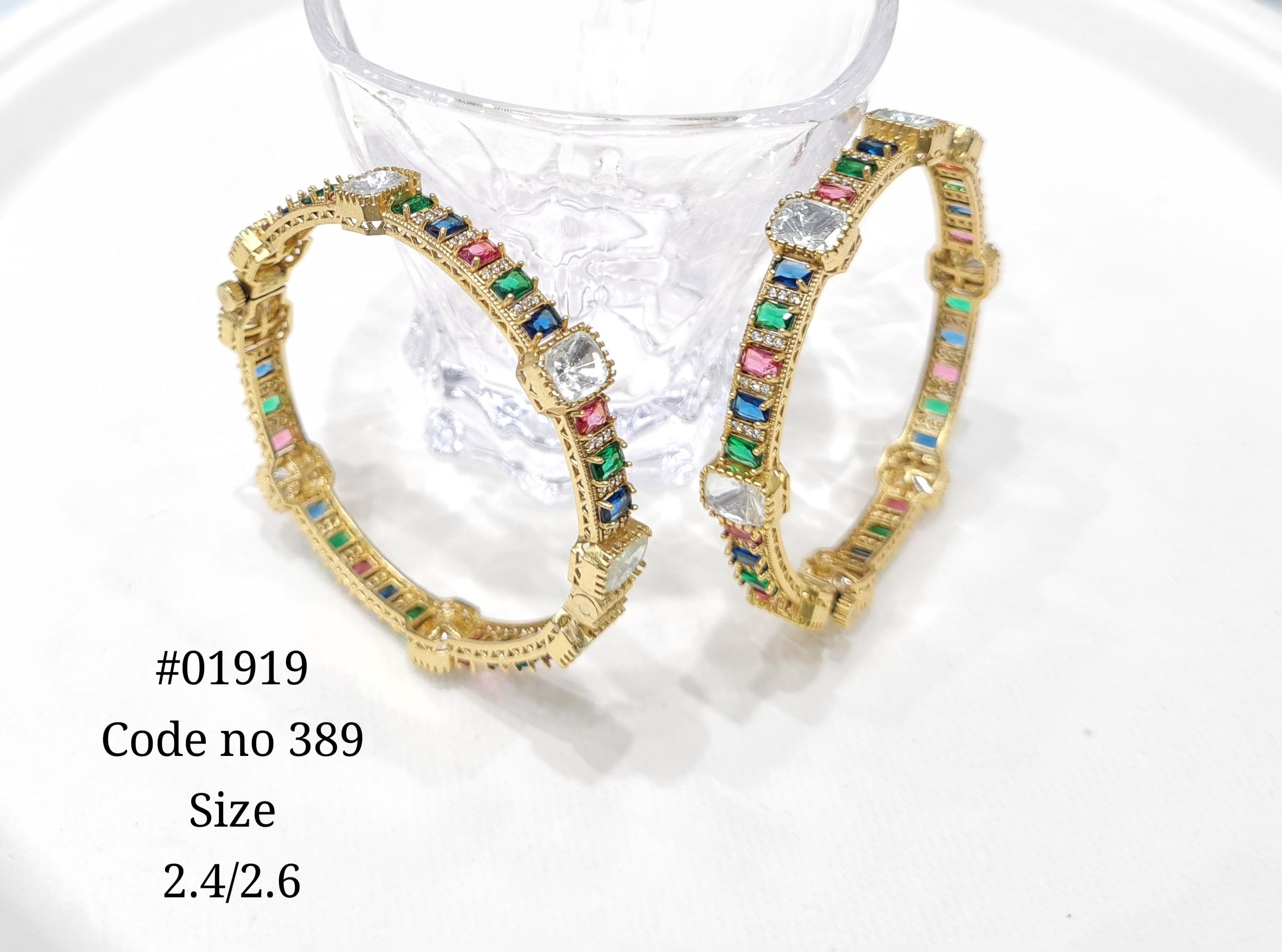 Kundan bangles 01919 - 2