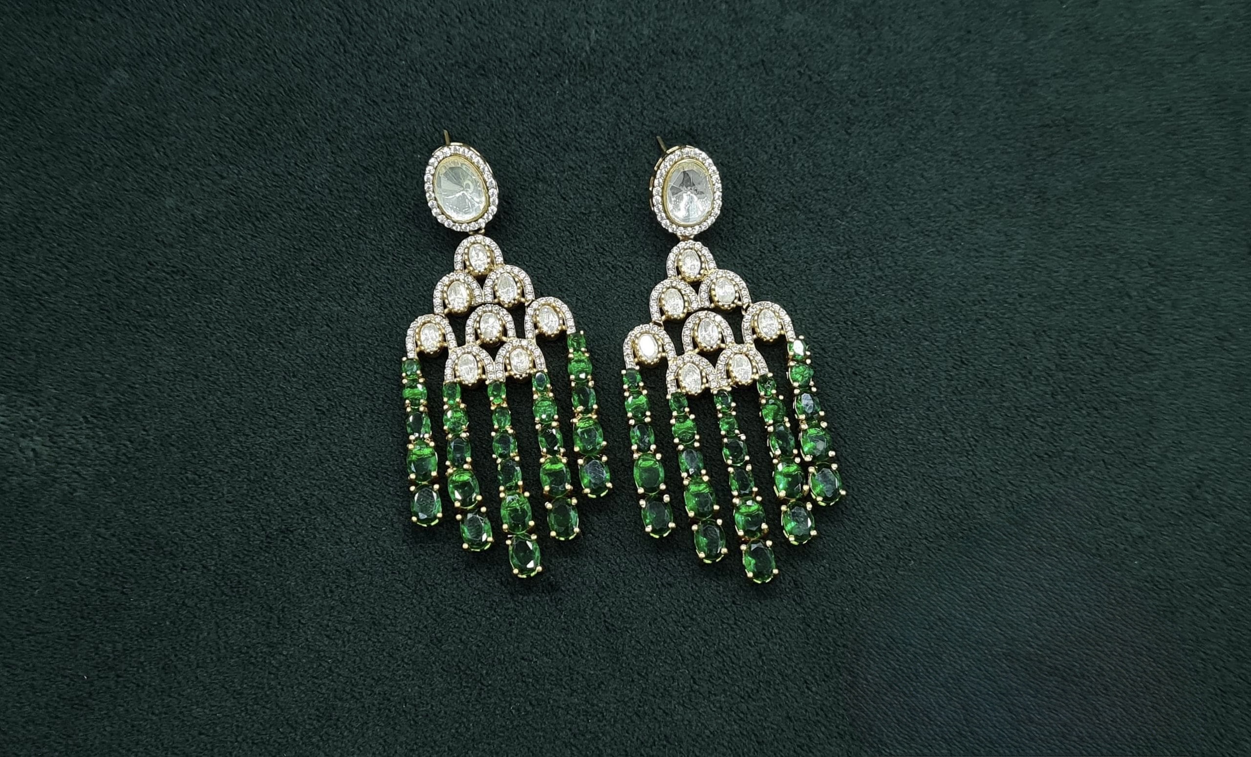 Kundan Earrings 08976 - 4