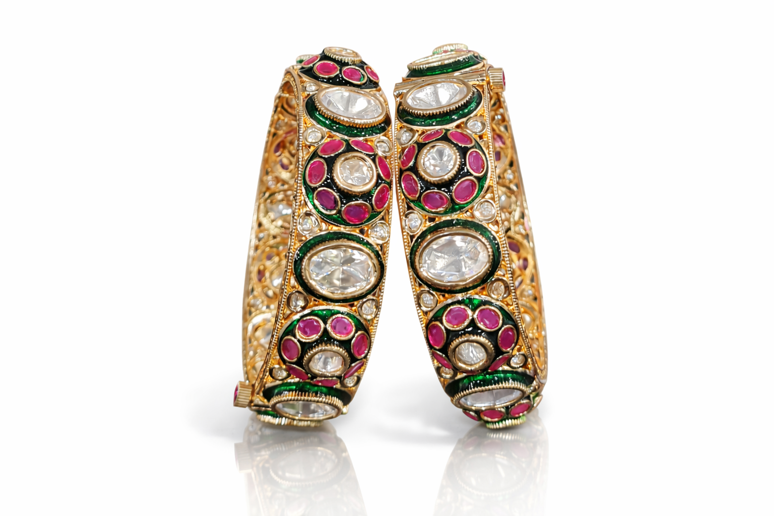Kundan Meenakari Bangles 08132