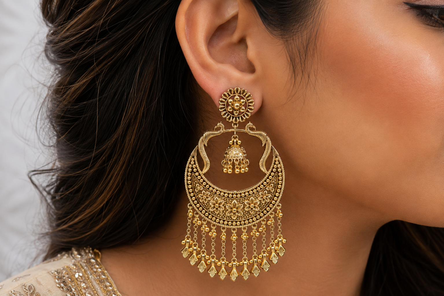 Oversized Earrings 07991 - 3