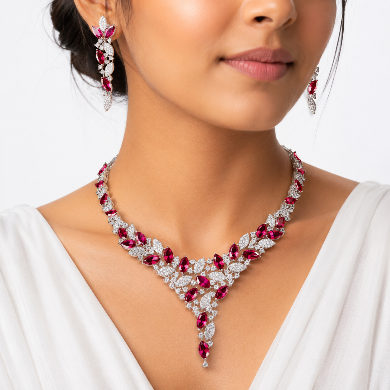Cz Necklace 04628 - 8