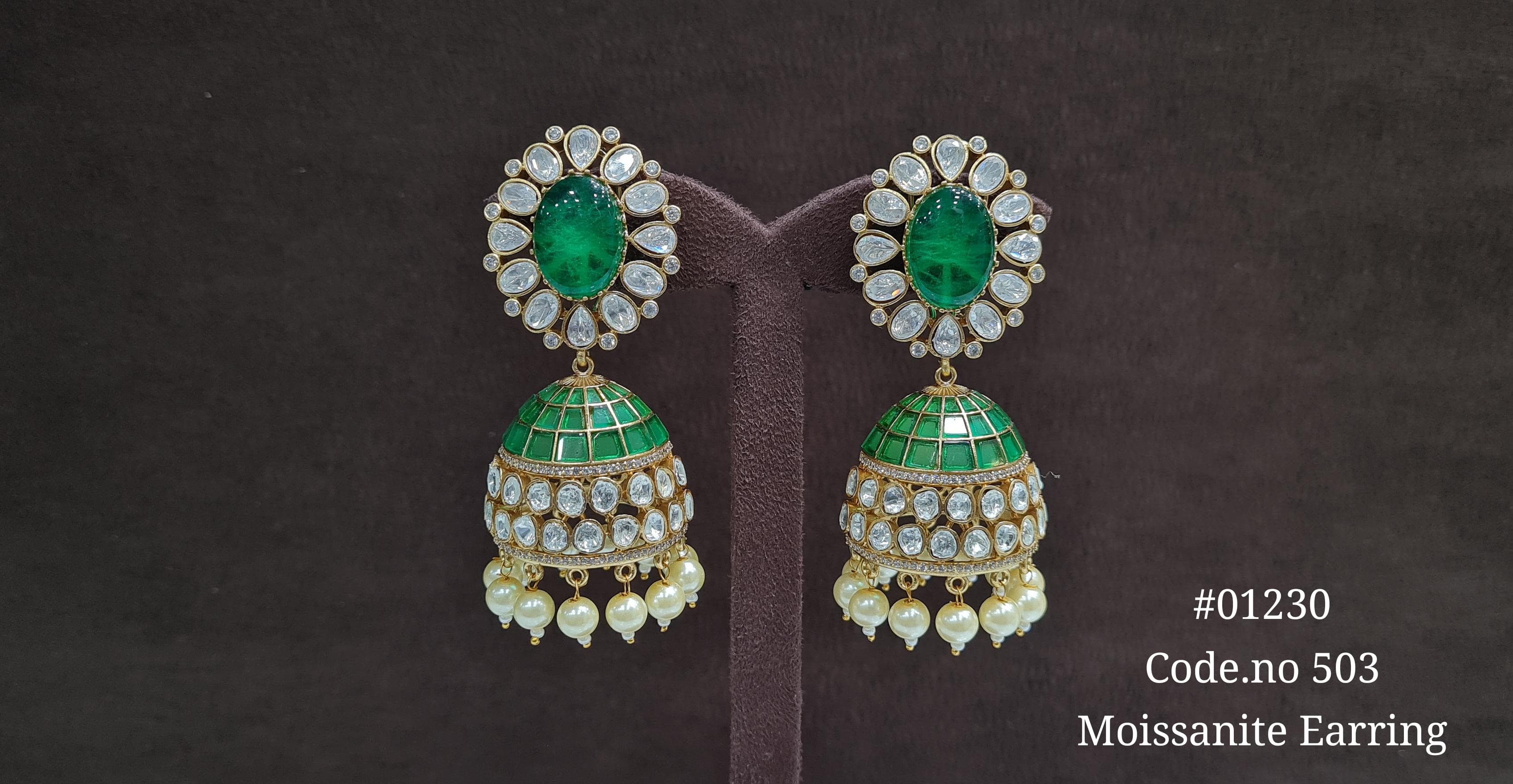 Kundan Jhumka 01230 - 4