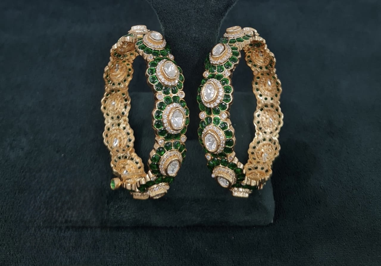 Kundan Bangles 07826 - 3