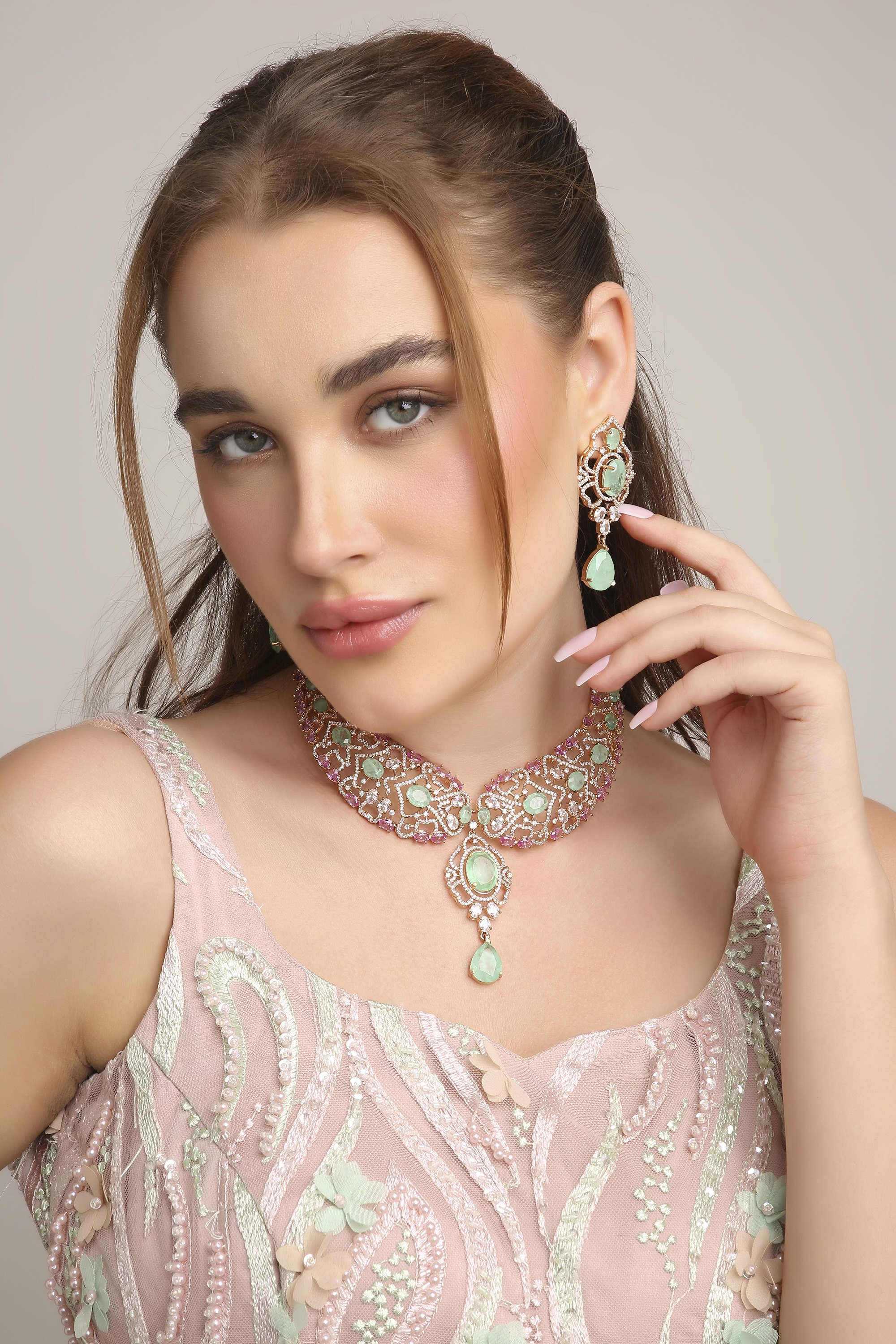 Cz Necklace 10361 - 3