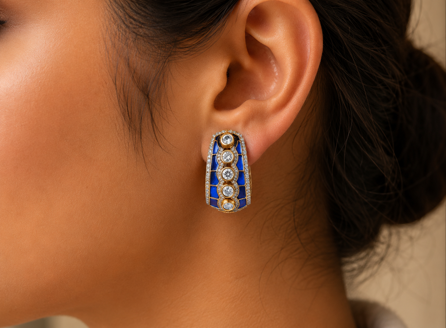 Kundan earrings 01784 - 7