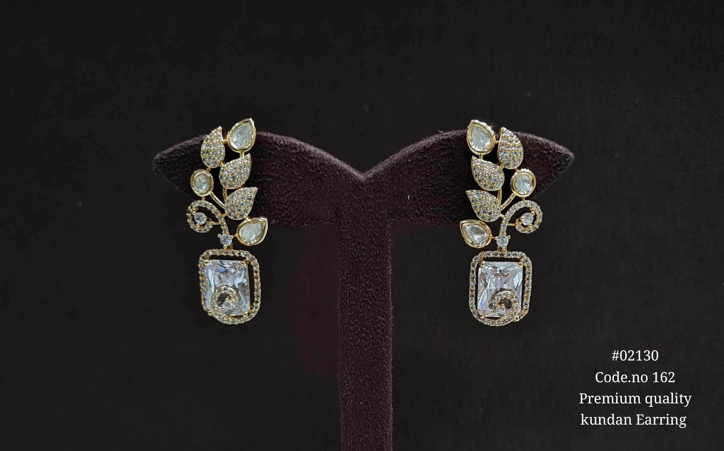 Kundan earrings 02130 - 6