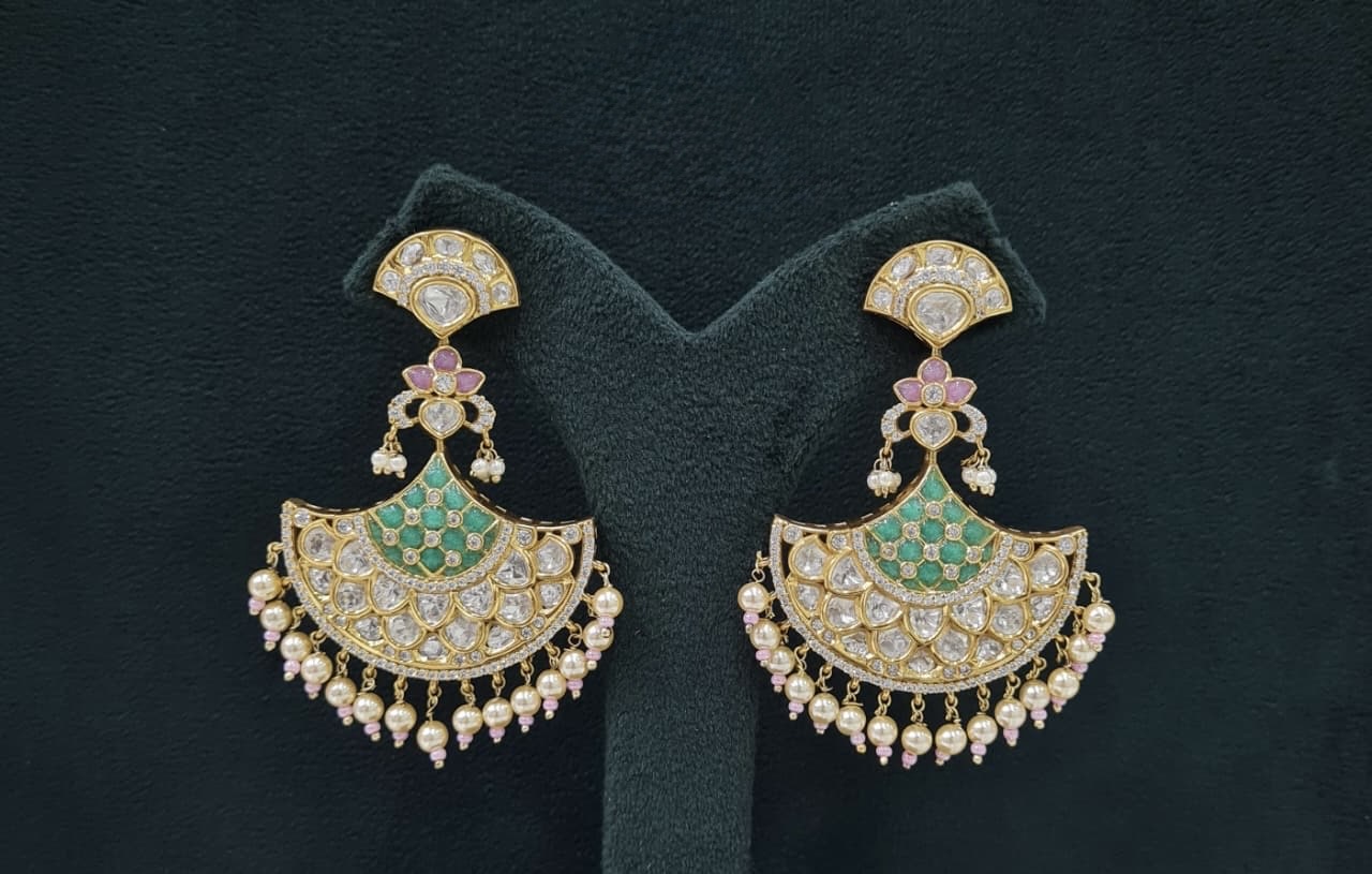 Kundan Earrings 07602 - 8