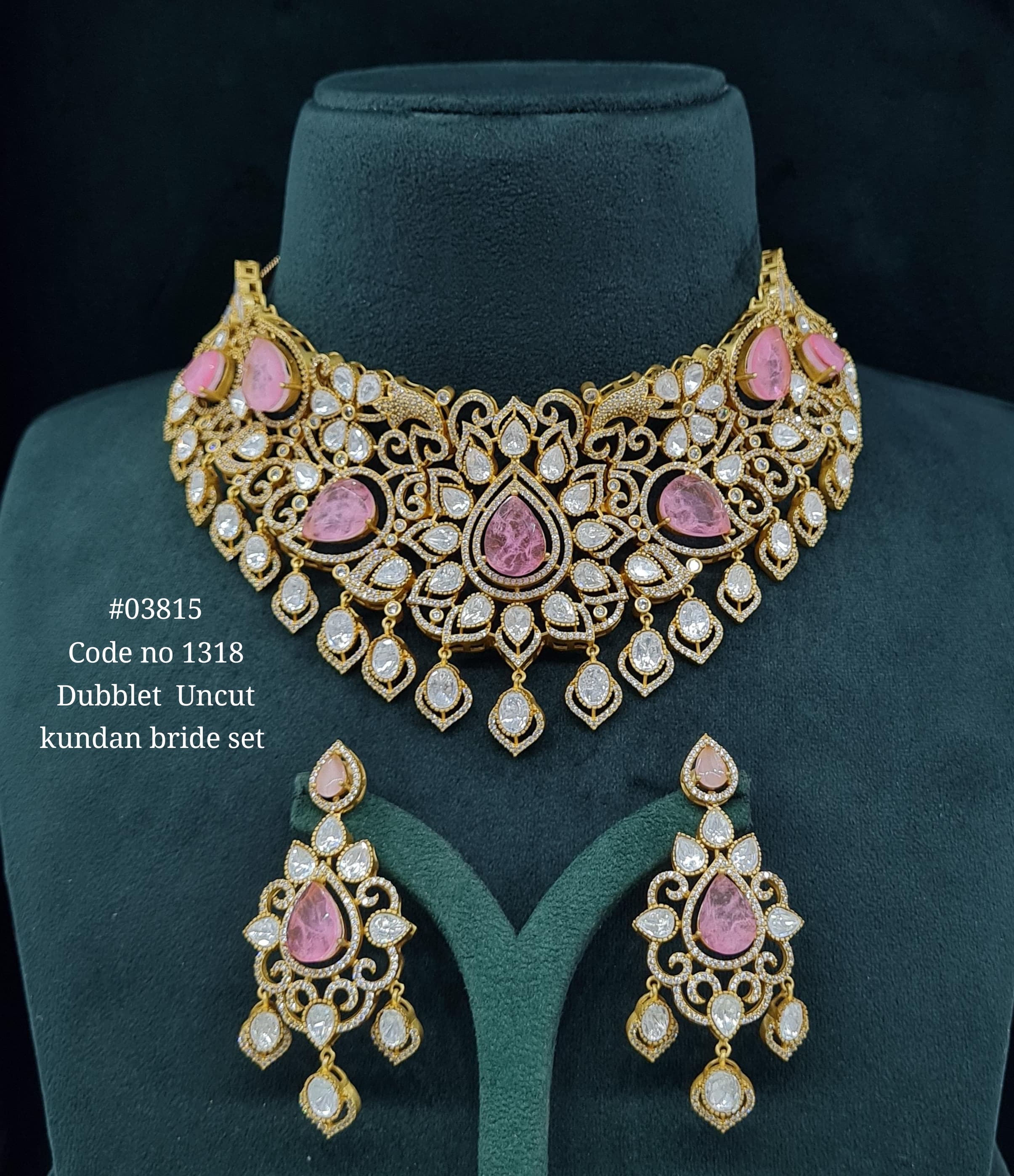 Kundan Bride Set 03815 - 4