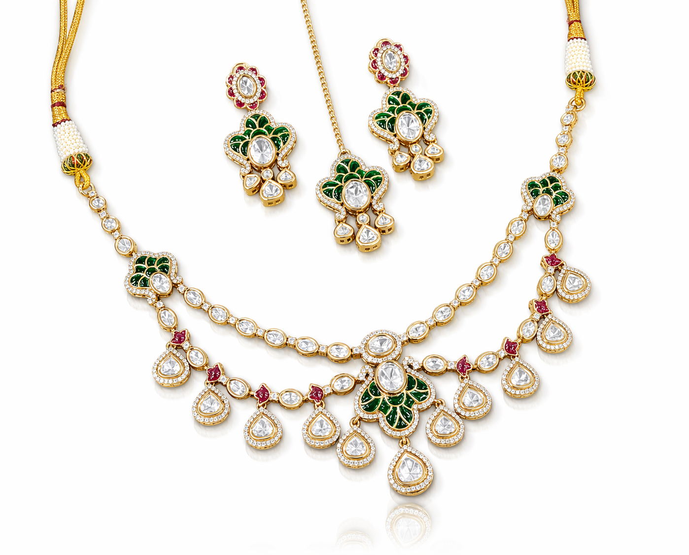 Kundan Necklace 04109 - 12