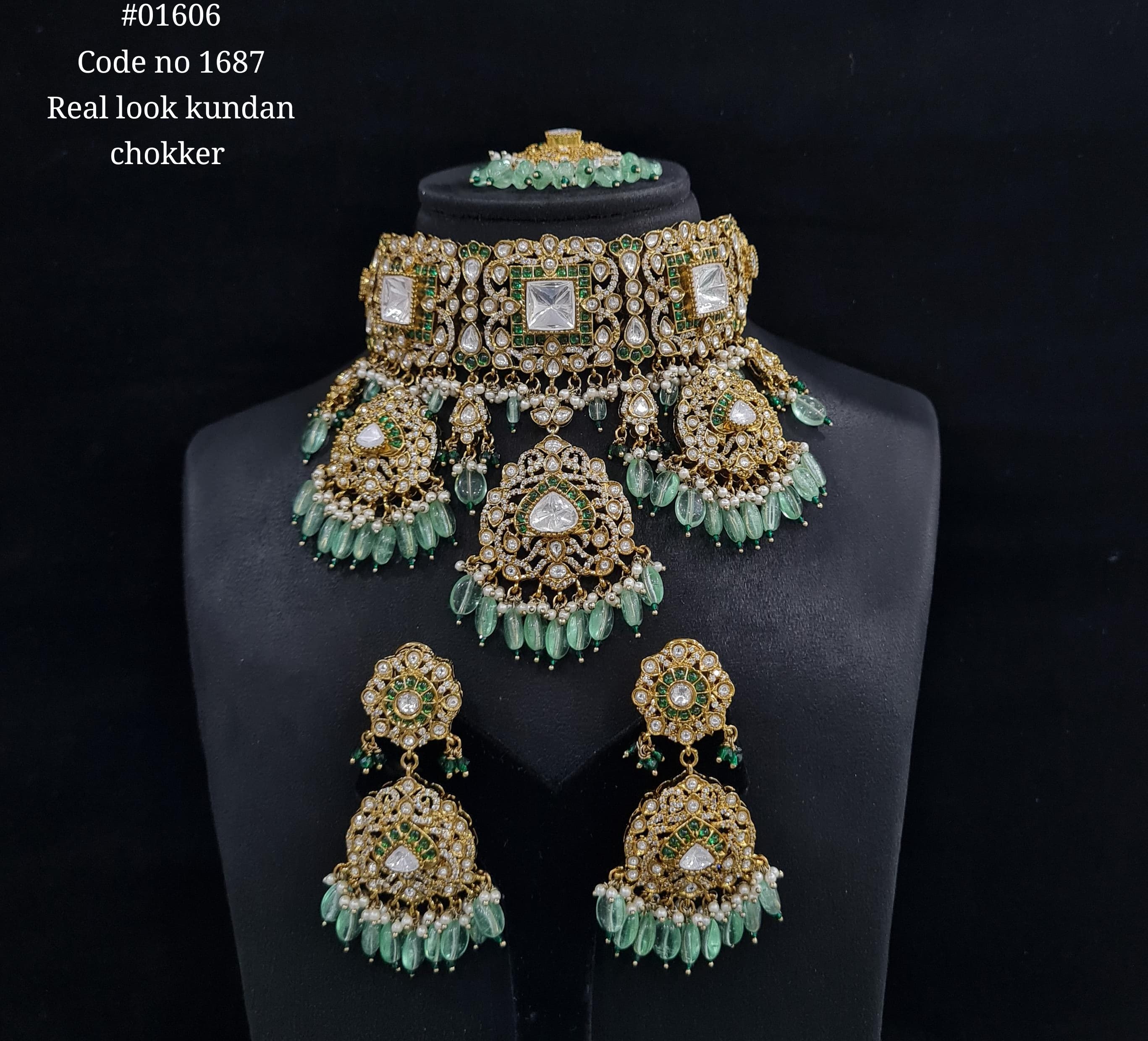 Kundan choker 01606 - 6
