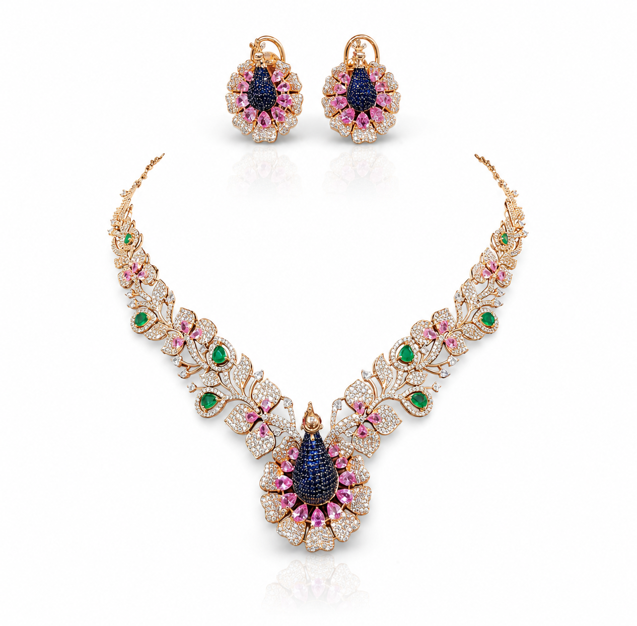 Cz Peacock Necklace 10377