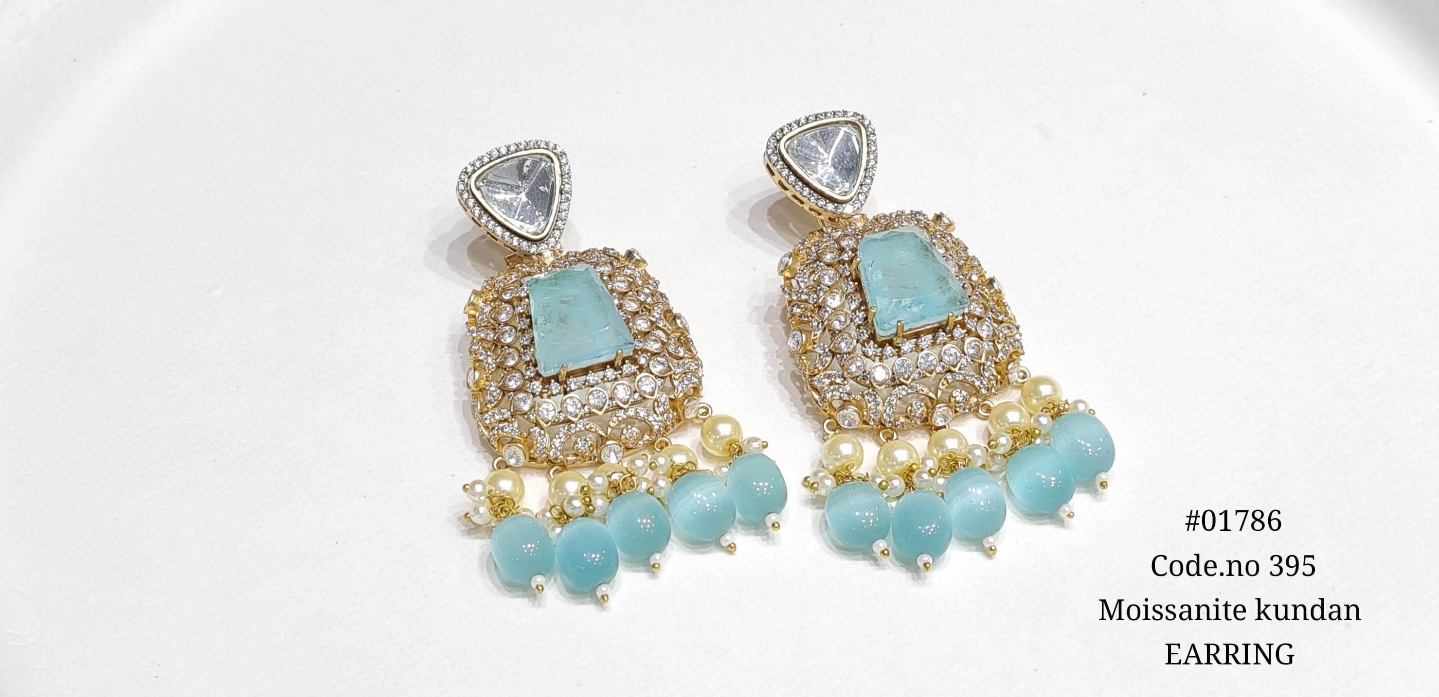 Kundan earrings 01786 - 4