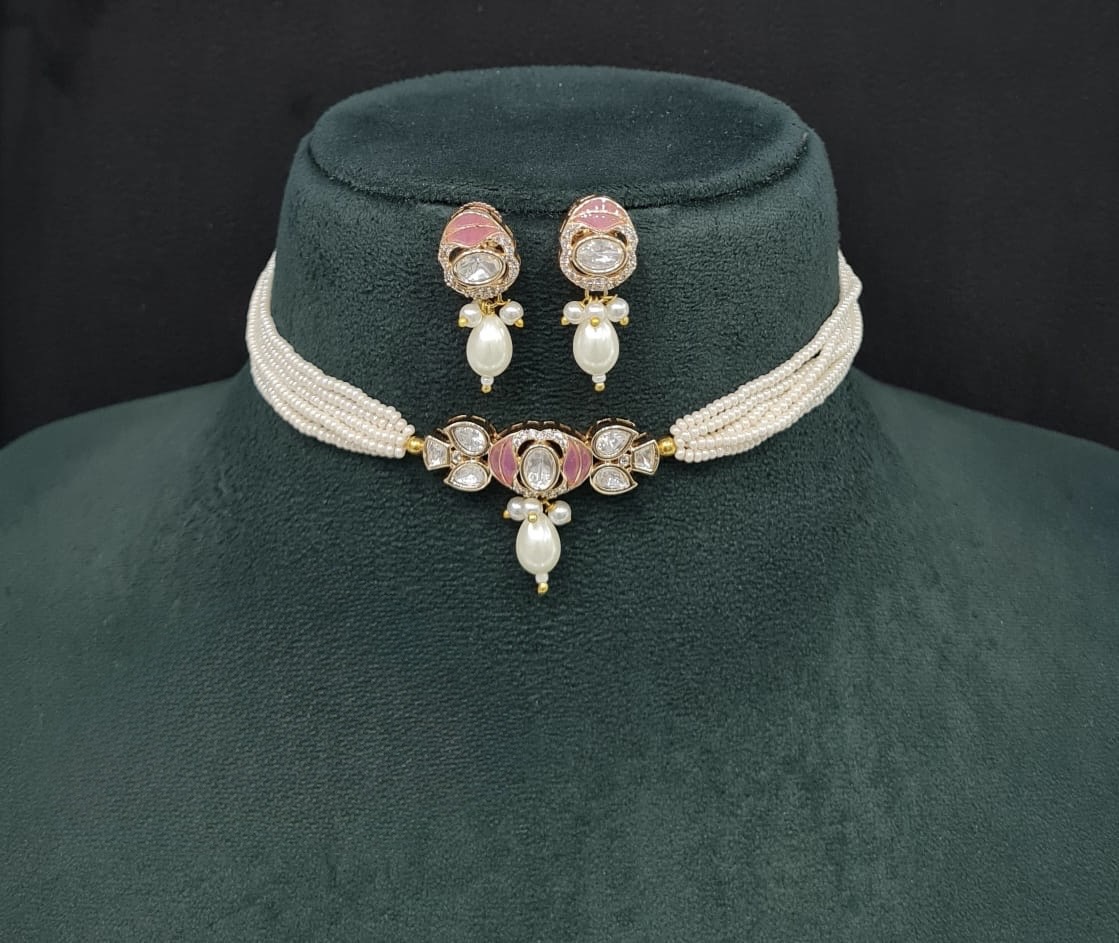 Kundan Necklace 09505 - 6