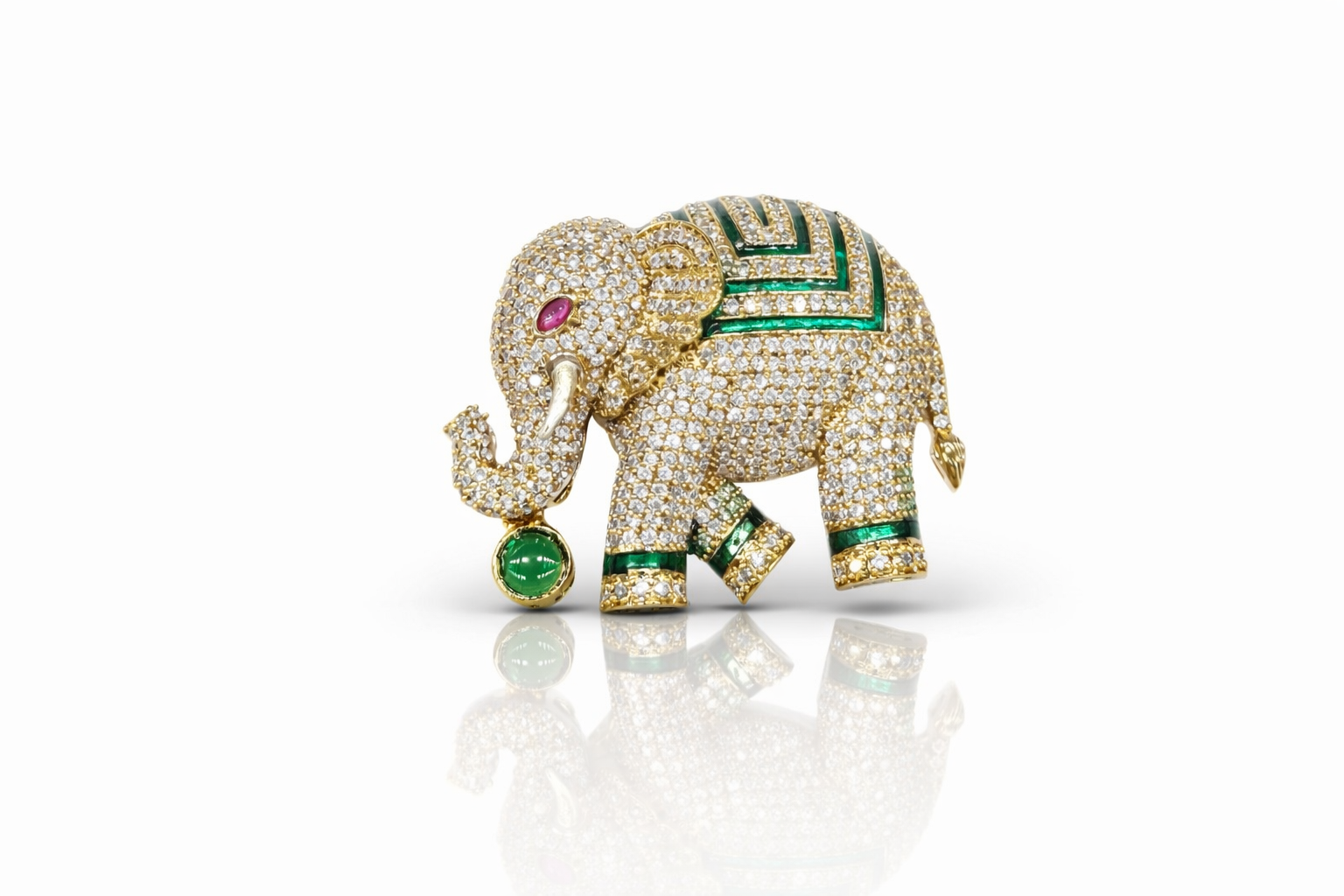 Elephant Sq Brooch 04309 - 3