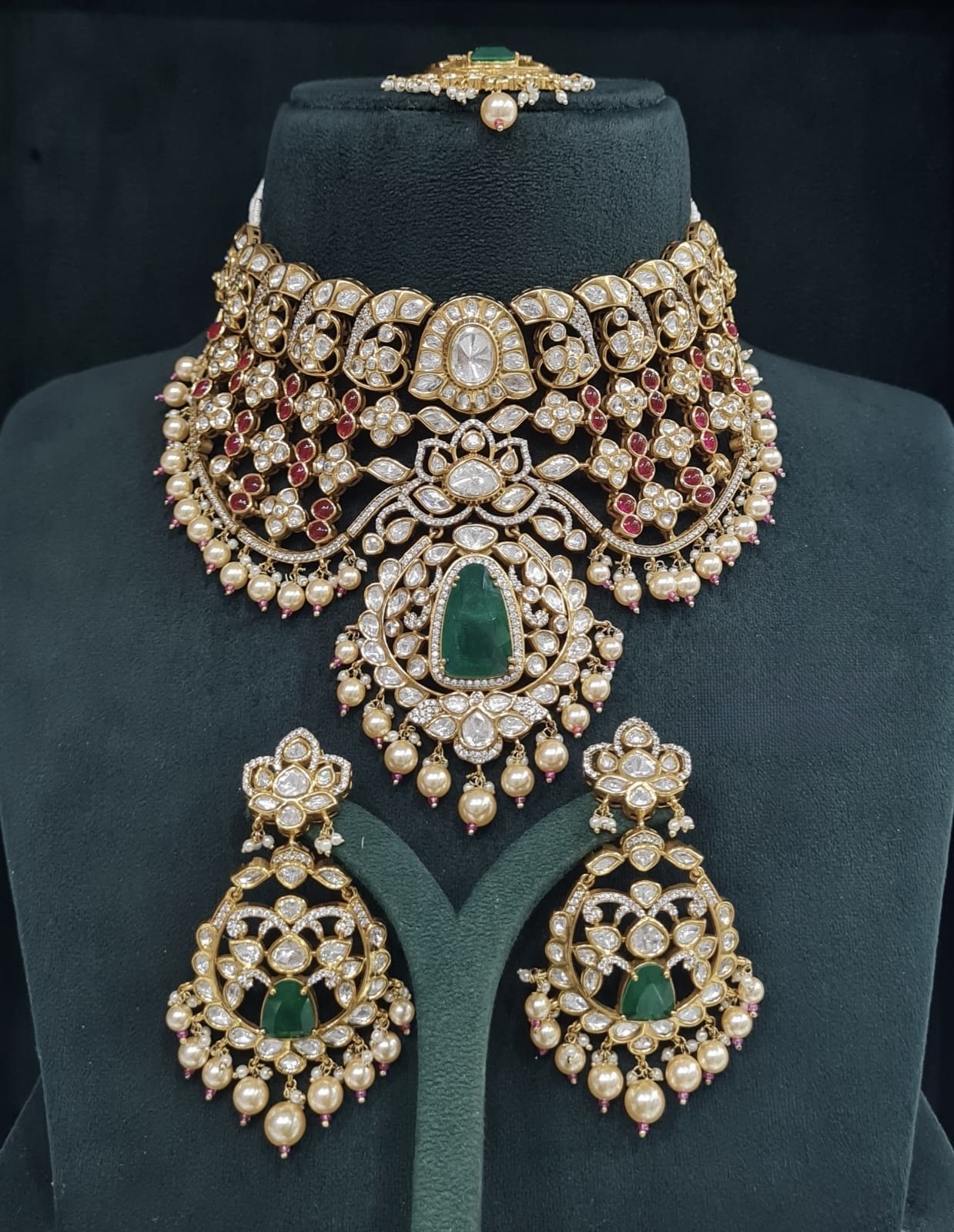 Kundan Bride Set 05502 - 9
