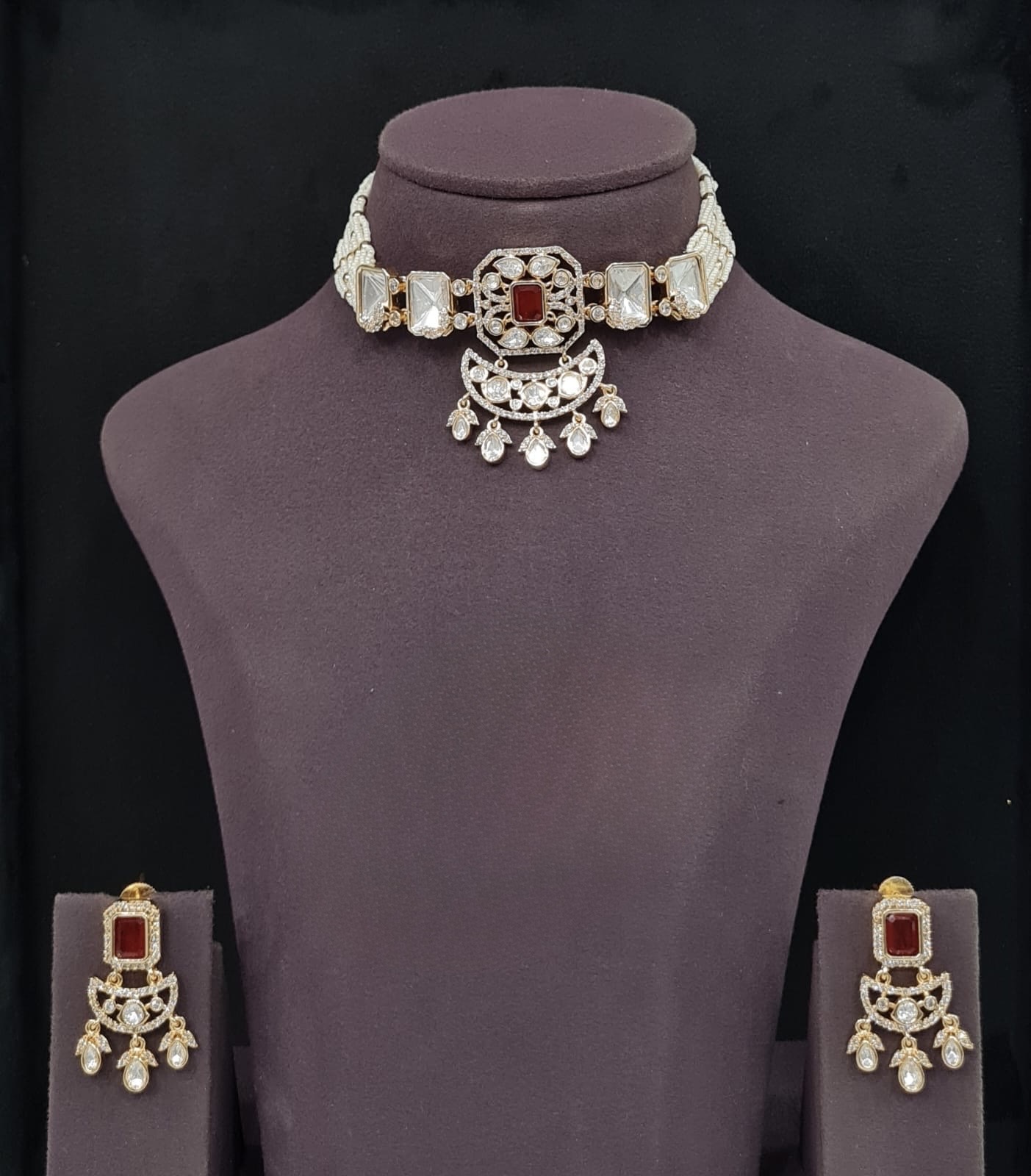 Kundan Necklace 11068 - 3