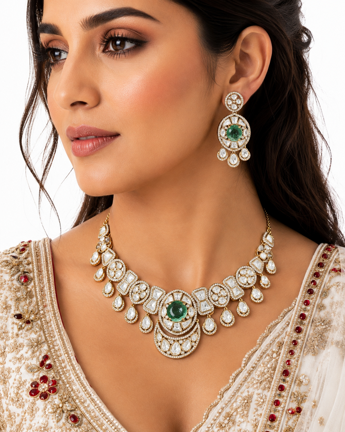 Kundan Necklace 08959 - 6