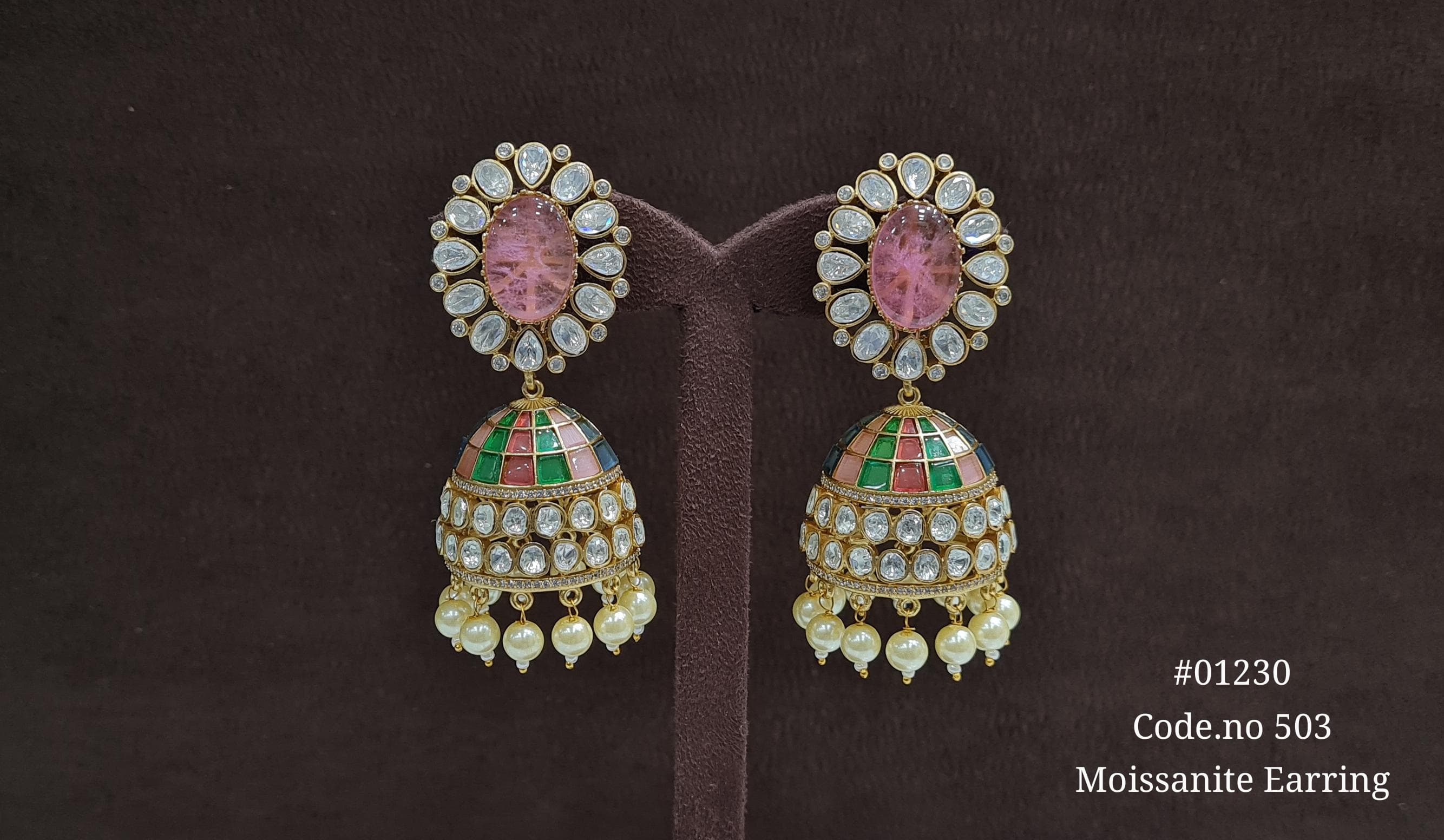 Kundan Jhumka 01230 - 3