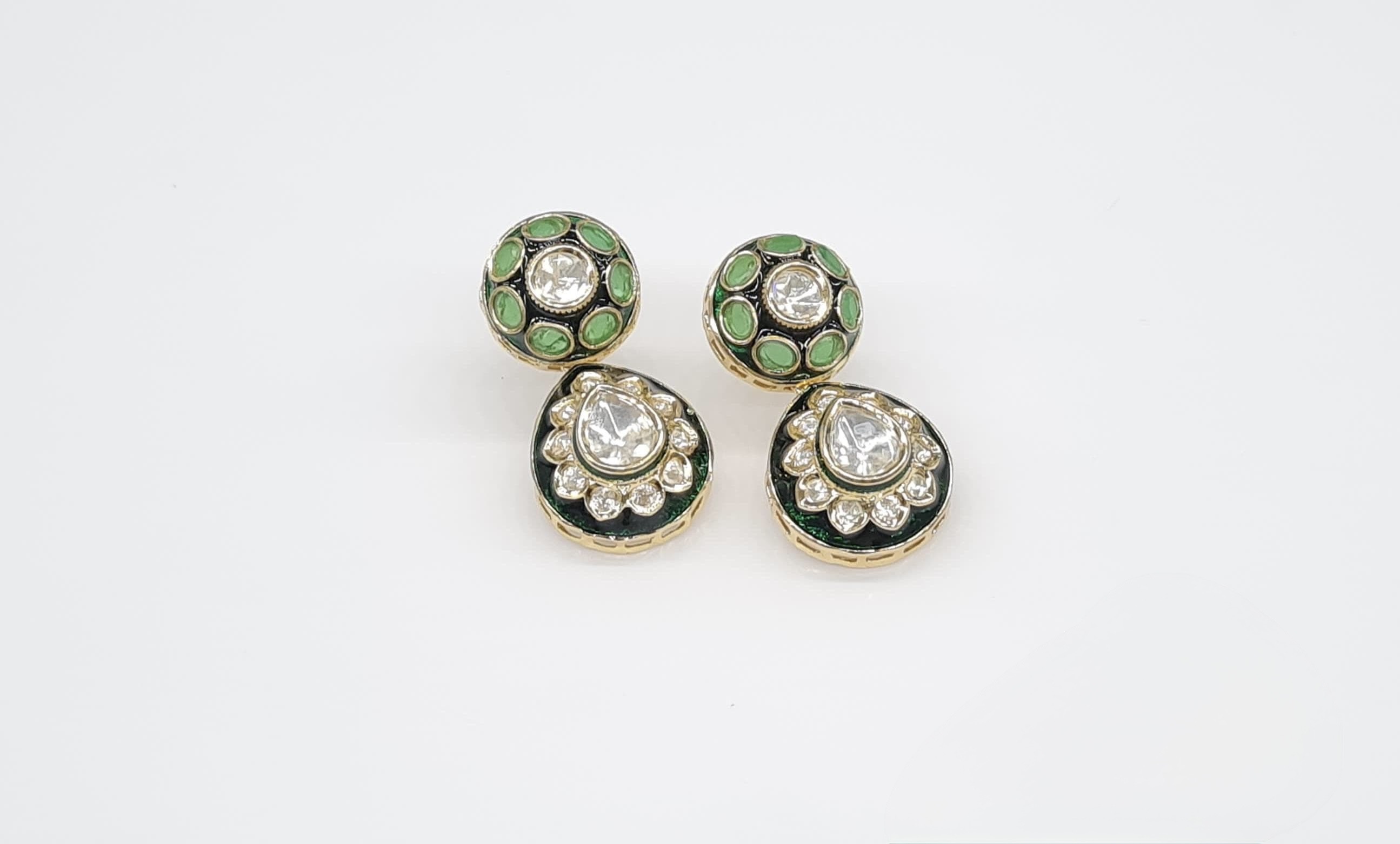 Kundan Earrings 09465 - 3