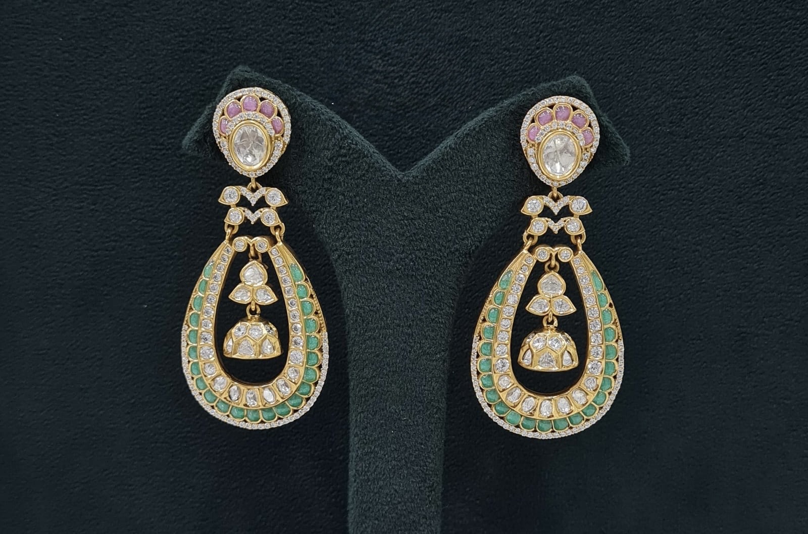 Kundan Earrings 07603 - 8