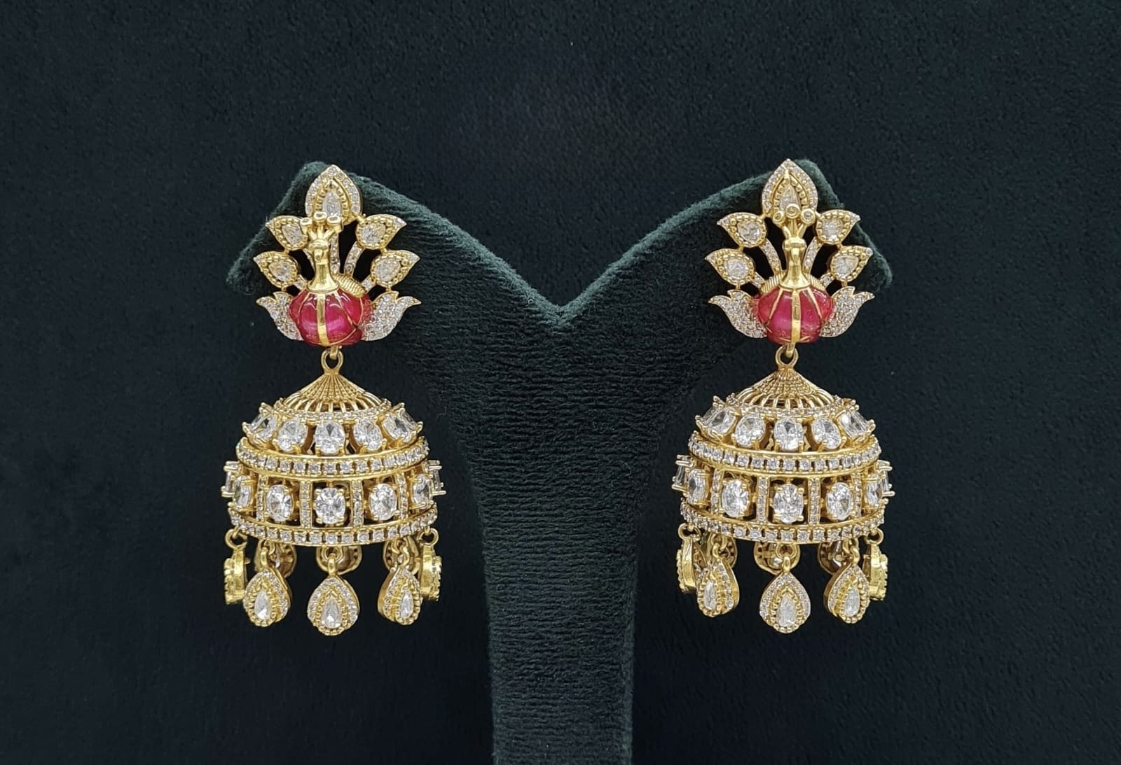 Peacock Earrings 08409 - 9