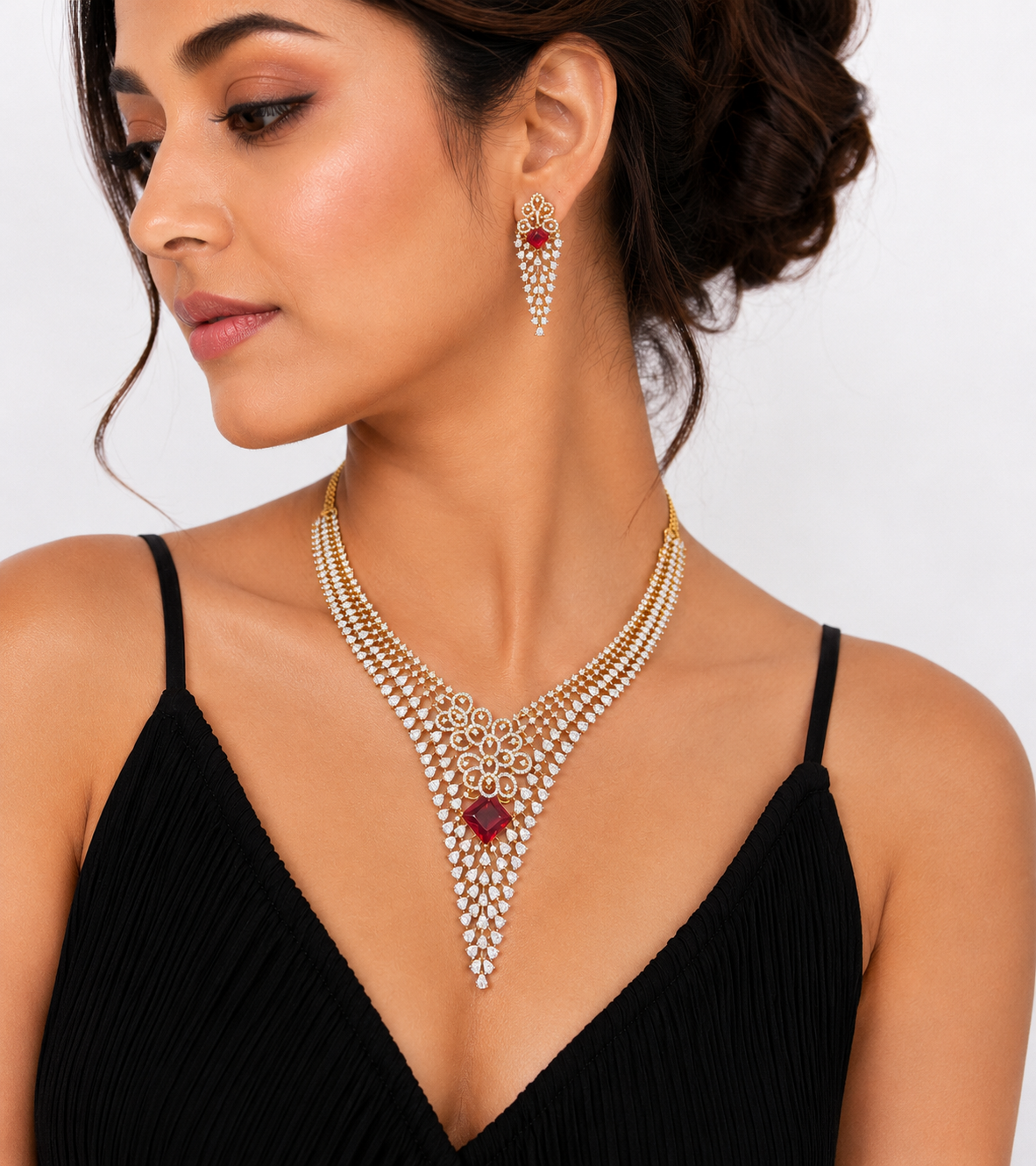 Cz Necklace 06773 - 9
