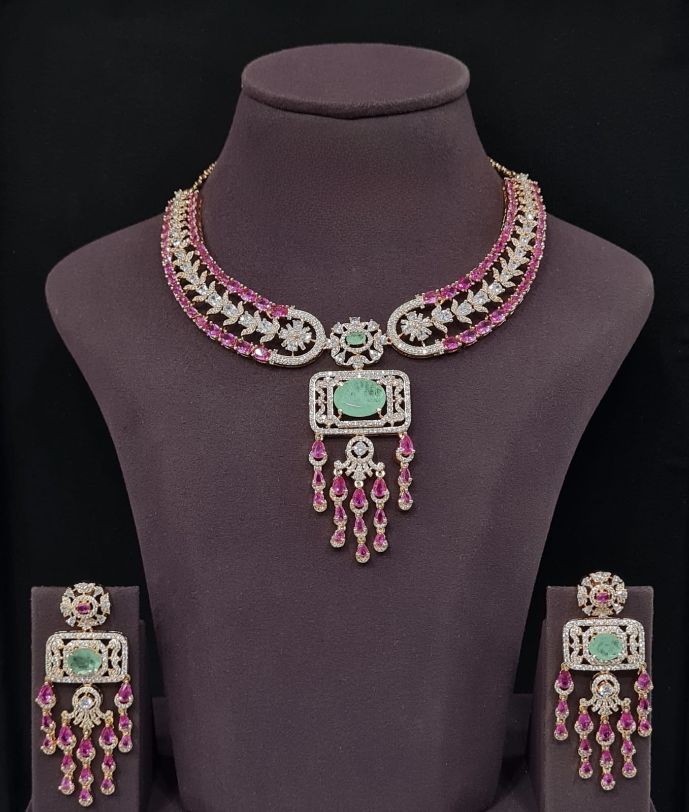 Cz Necklace 11102 - 2