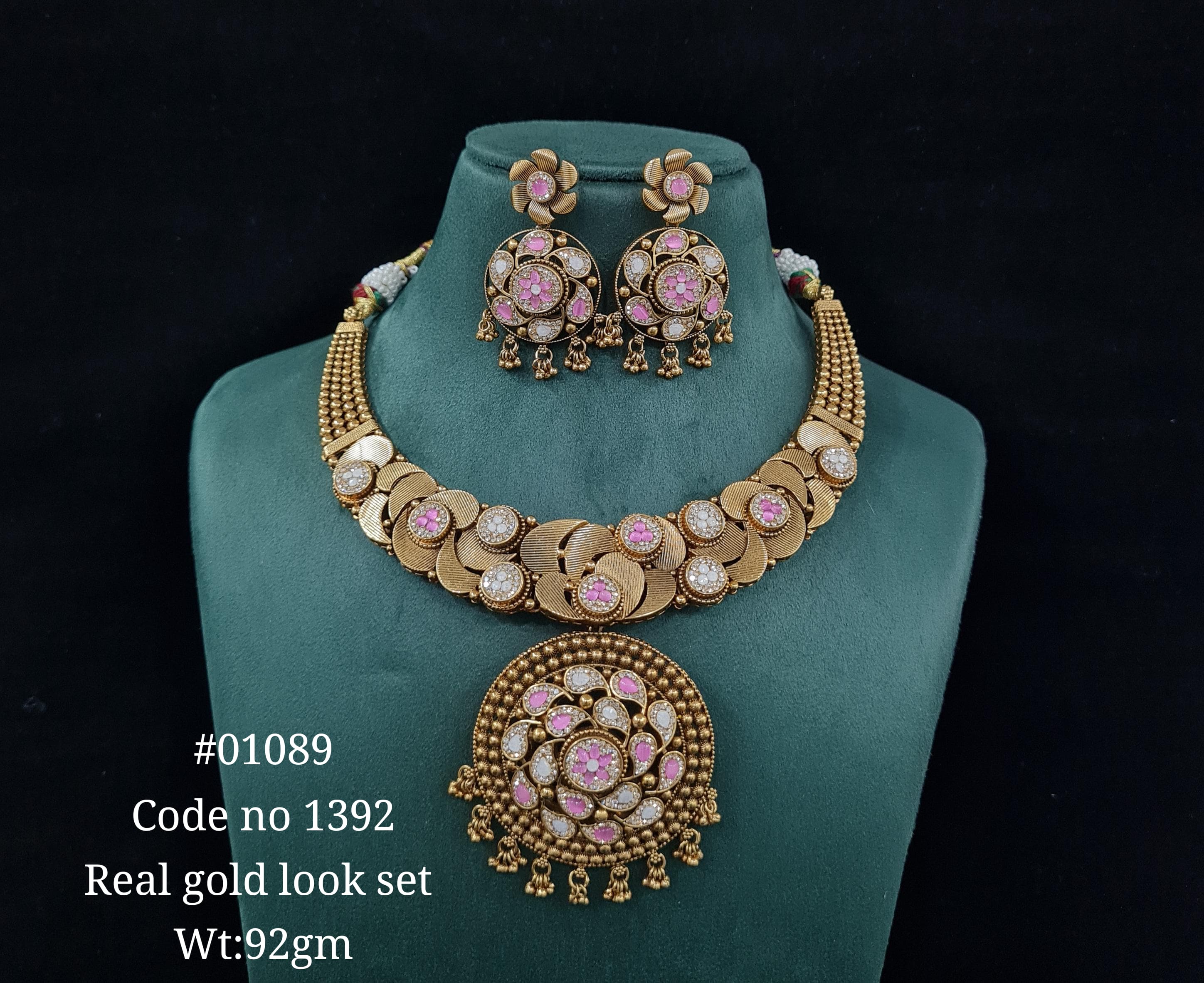 Kundan PP Necklace 01089 - 5