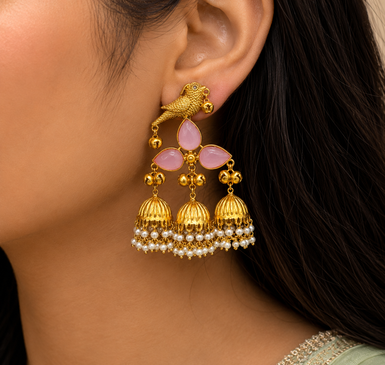 Kashmiri Earrings 06835 - 5