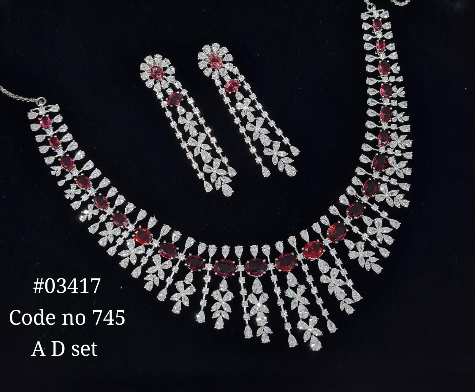 Cz necklace 03417 - 7