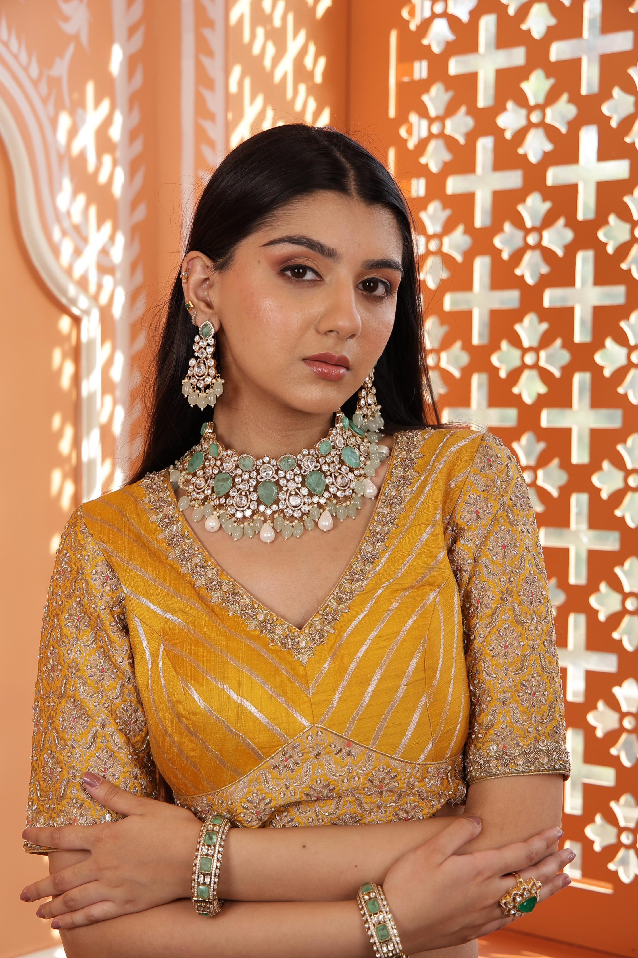 Kundan Bride Set 00470 - 6