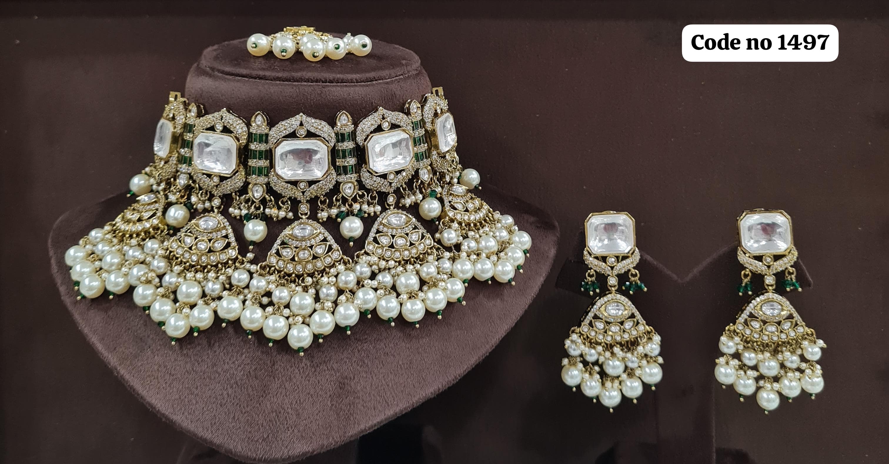 Kundan choker 01719 - 4