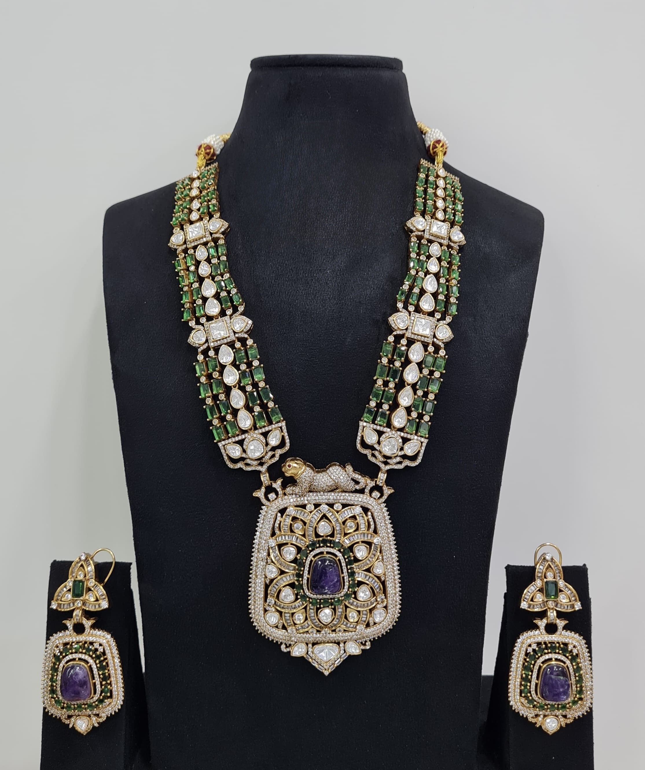 Rajwada Kundan Necklace 08966 - 4