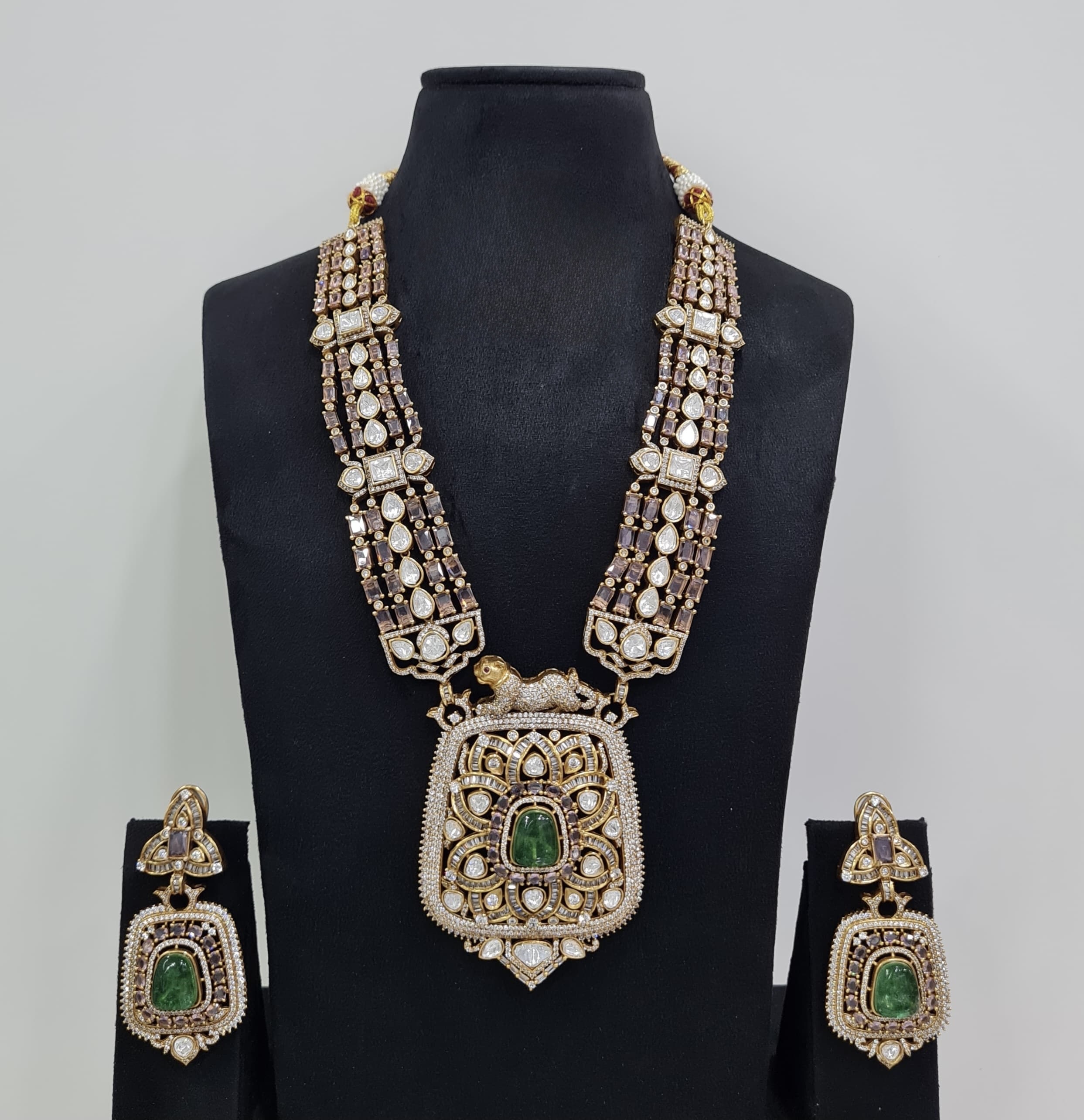 Rajwada Kundan Necklace 08966 - 3