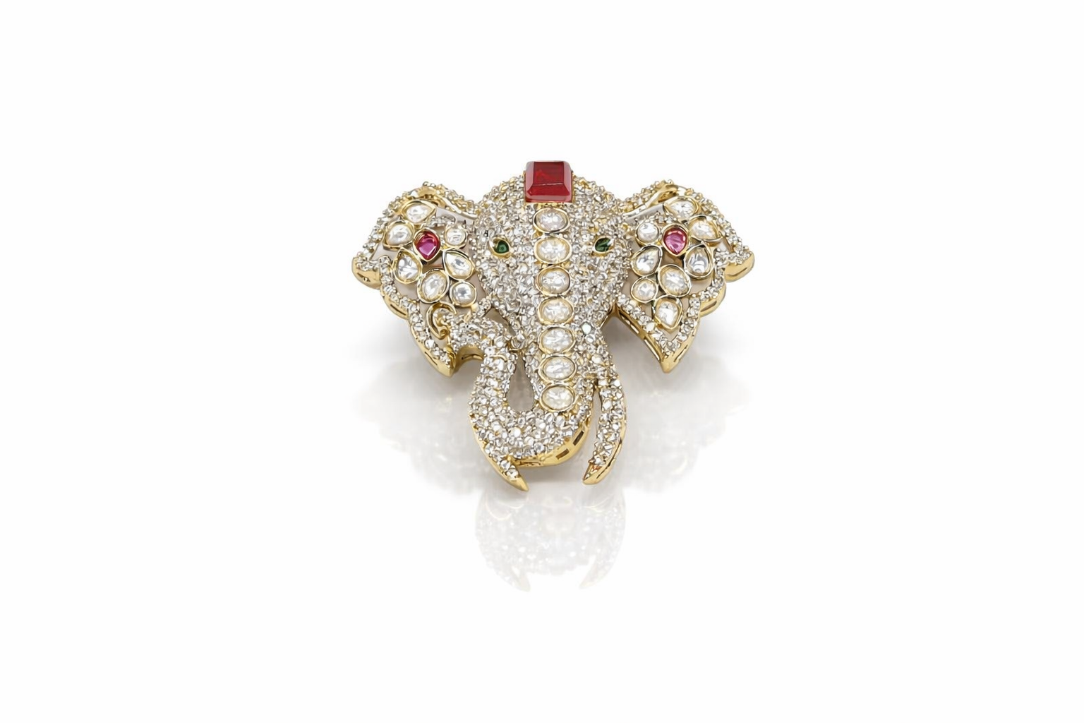 Kundan Brooch 07208 - 3