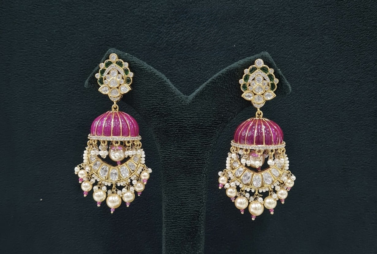 Kundan Earrings 07606 - 5