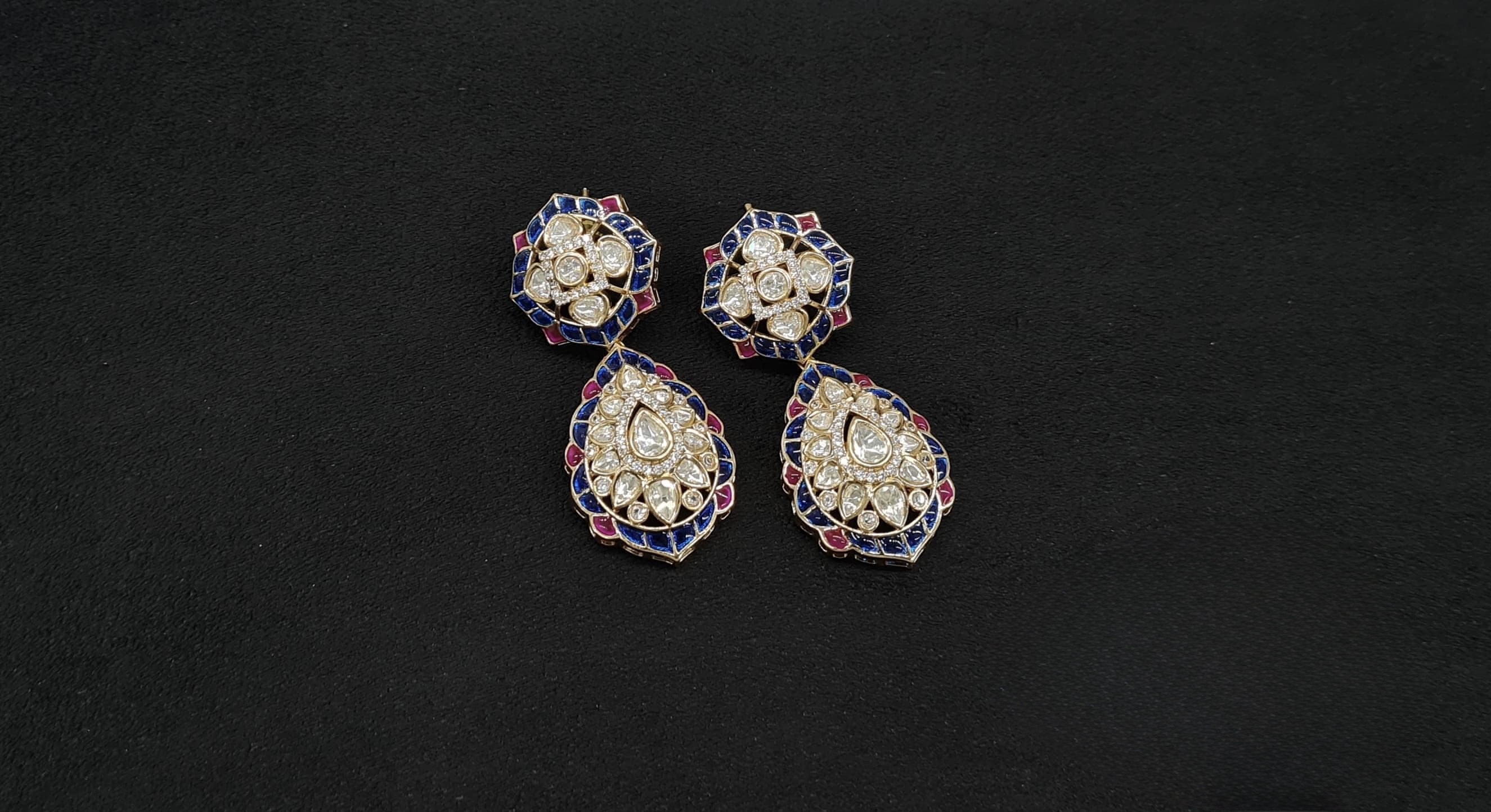 Kundan Earrings 09118 - 5