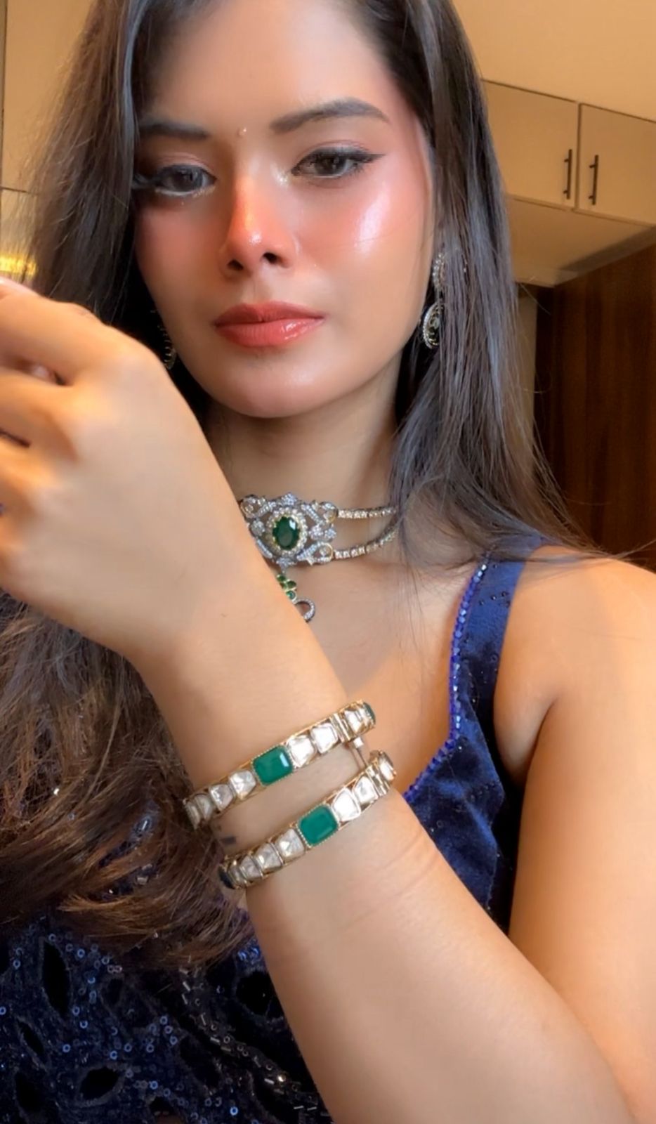 Kundan Bangle 04739 - 4