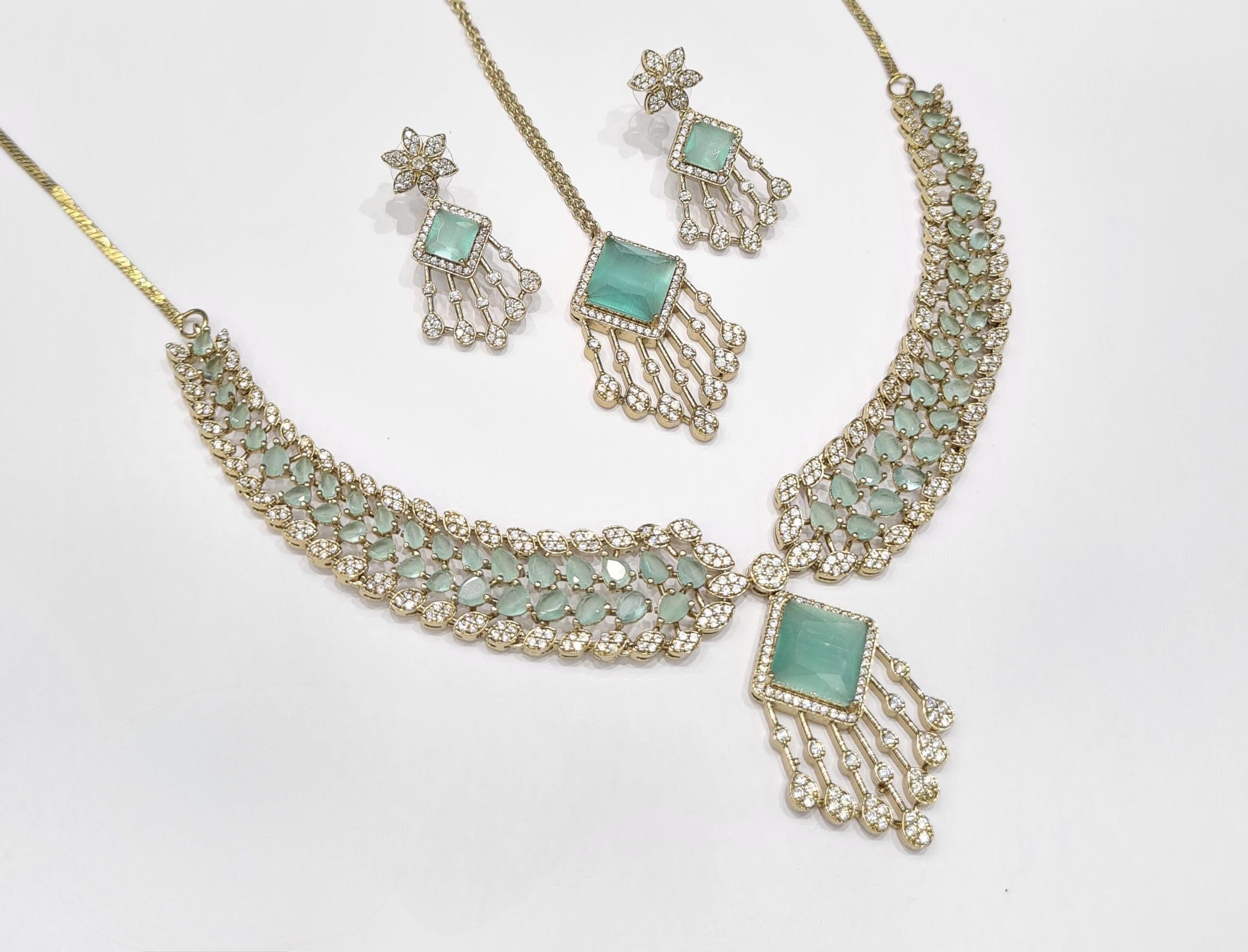 Cz Necklace 09425 - 9