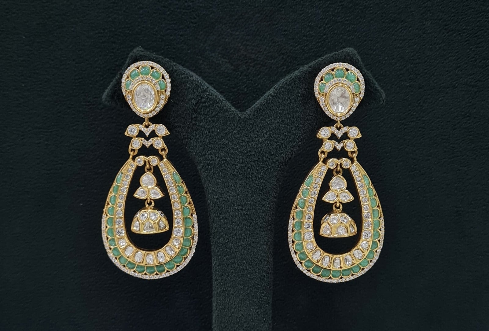 Kundan Earrings 07603 - 6