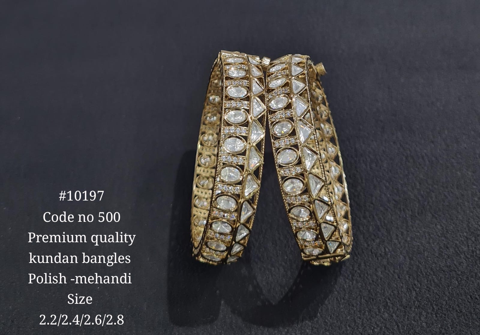 Kundan Bangles Mehendi 10197 - 2